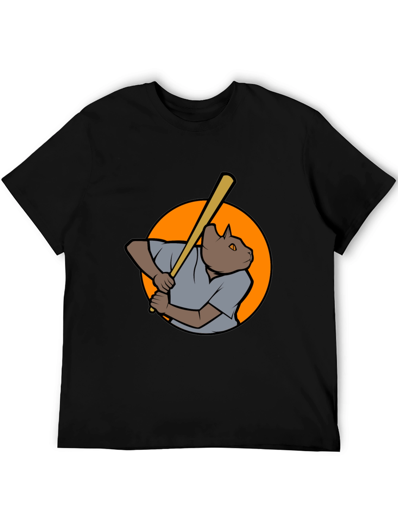 Baseball Cat Graphic T-Shirt