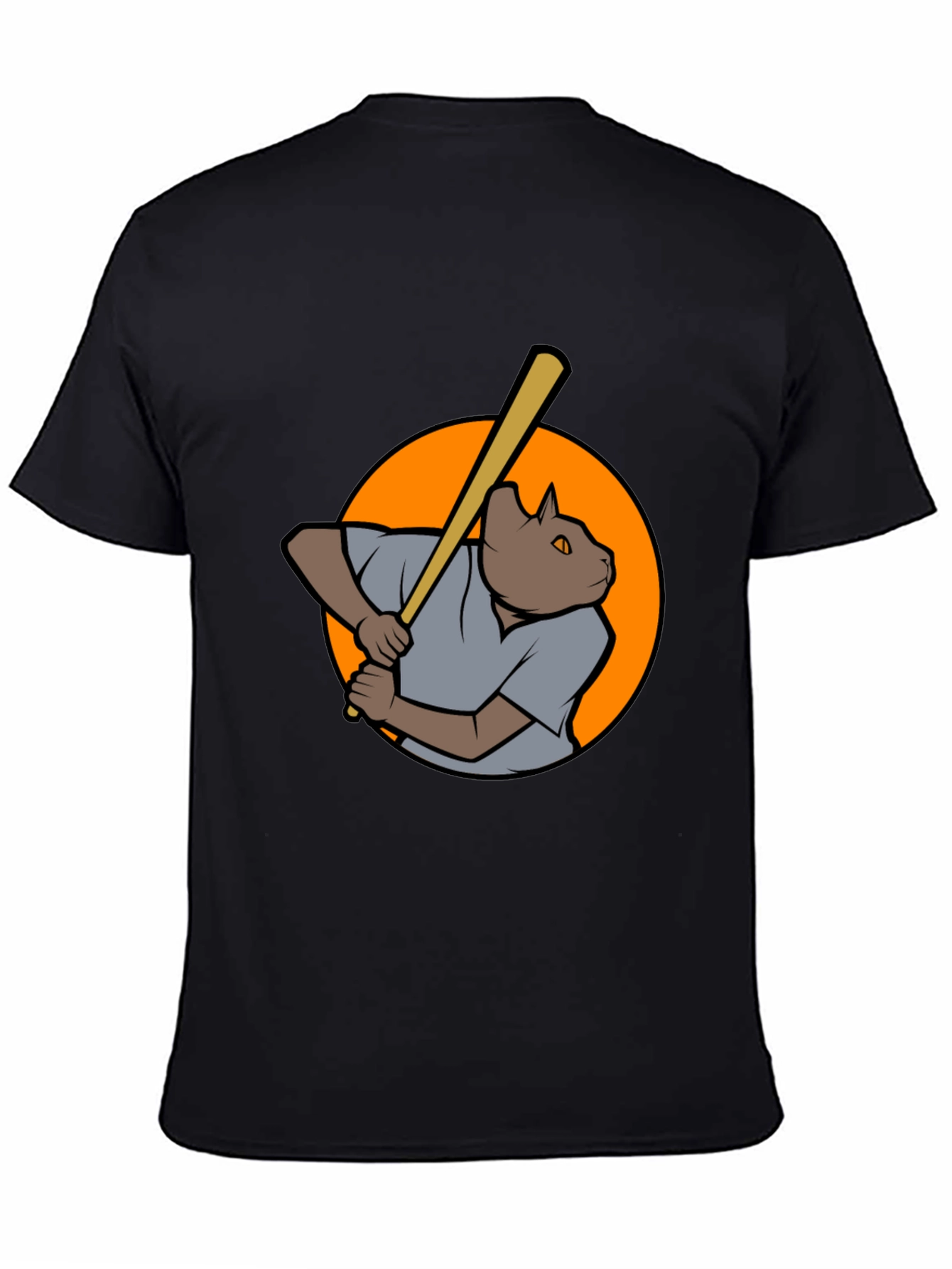 Baseball Cat Graphic T-Shirt