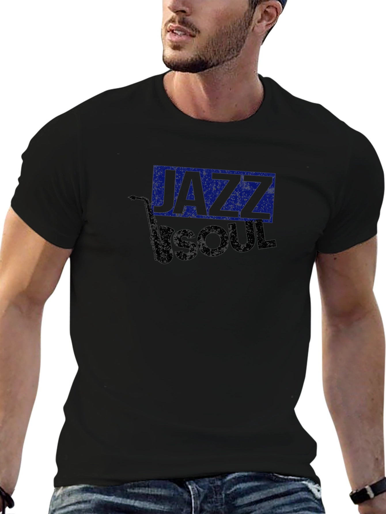 Jazz Soul Graphic Black T-Shirt
