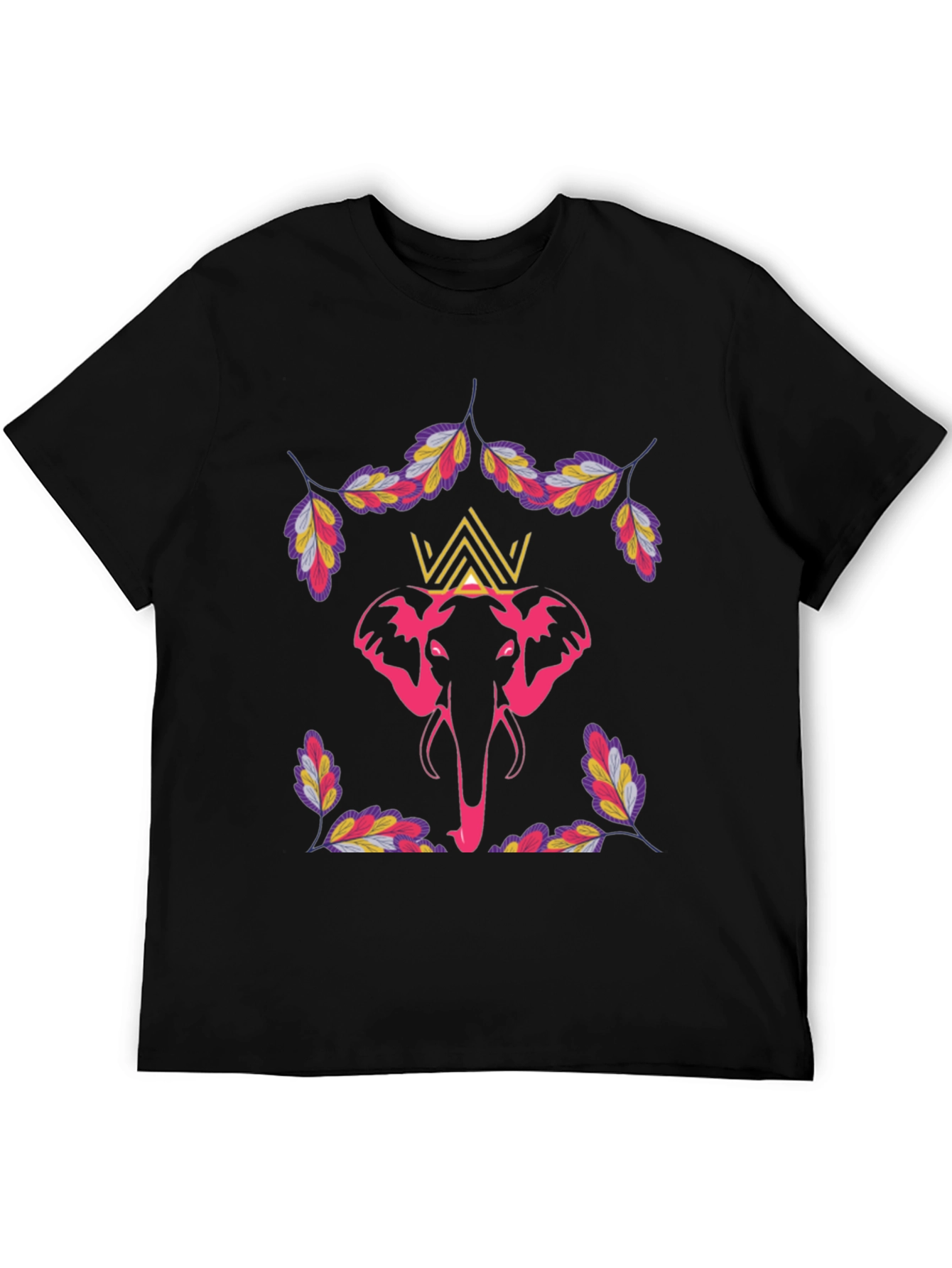 Elephant Crown Graphic Tee - Stylish Mens T-Shirt