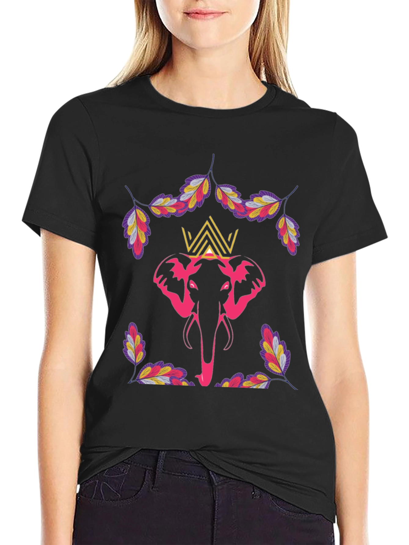 Elephant Crown Graphic Tee - Stylish Mens T-Shirt
