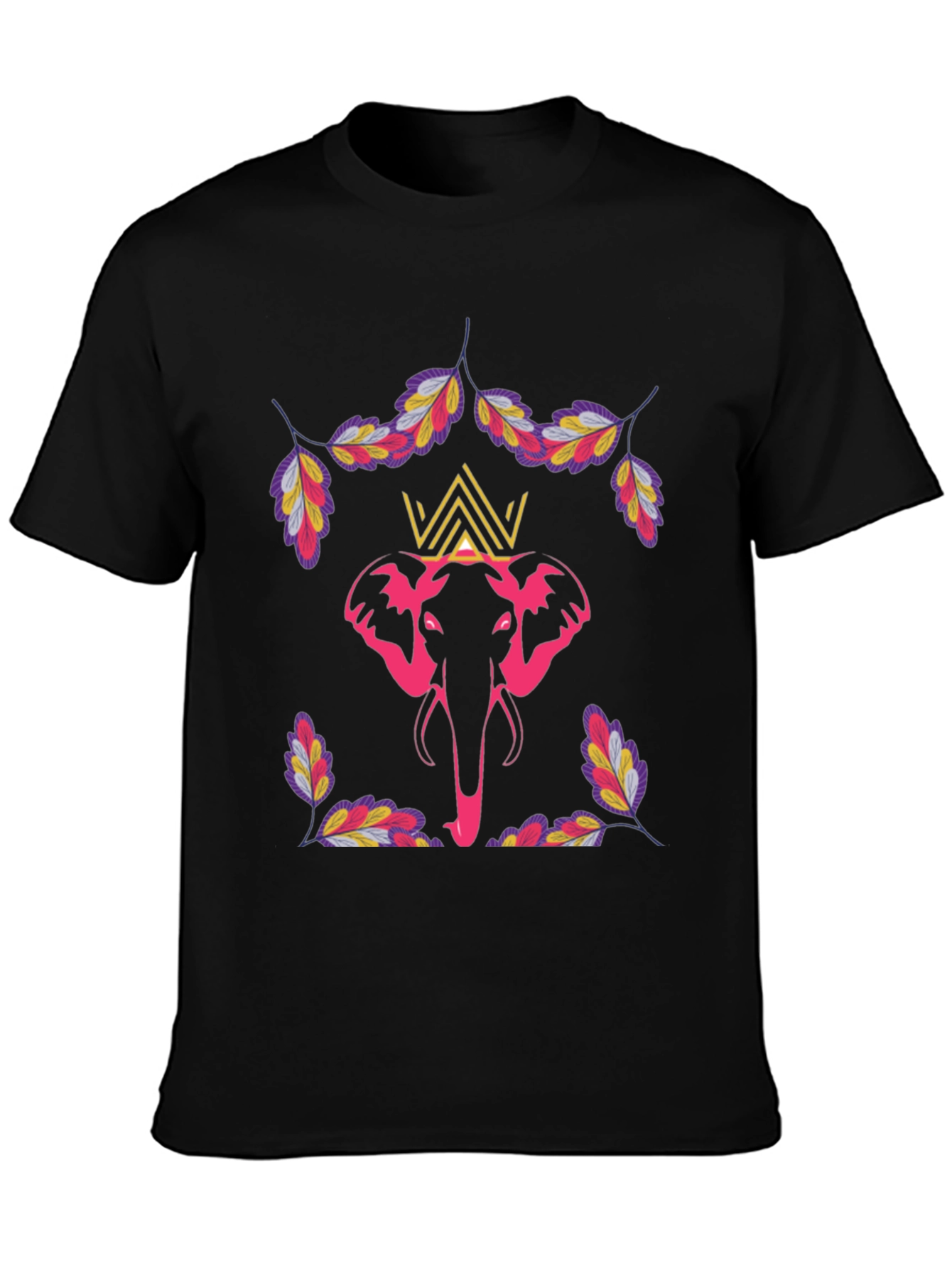 Elephant Crown Graphic Tee - Stylish Mens T-Shirt