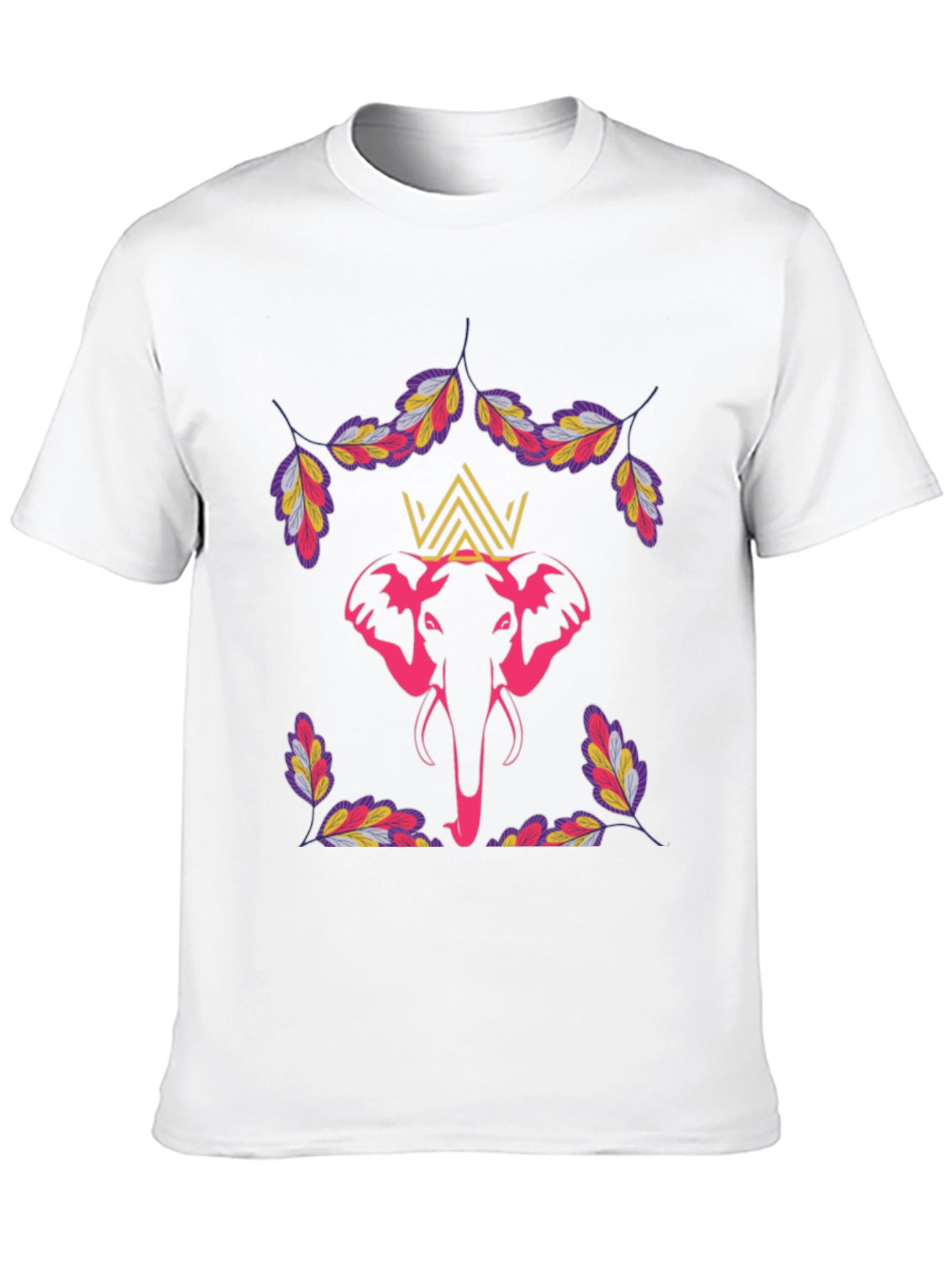 Elephant Crown Graphic Tee - Stylish Mens T-Shirt