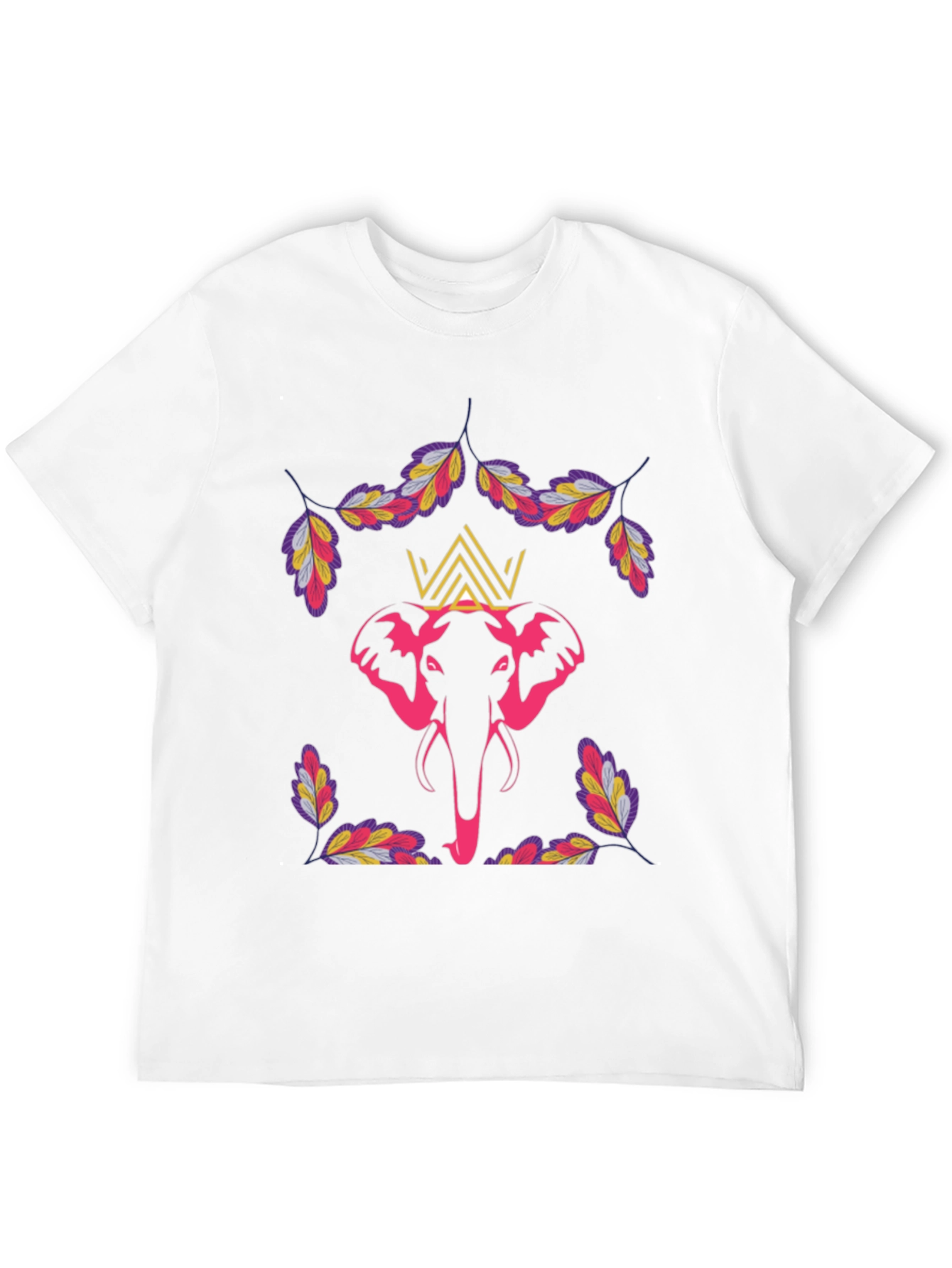 Elephant Crown Graphic Tee - Stylish Mens T-Shirt
