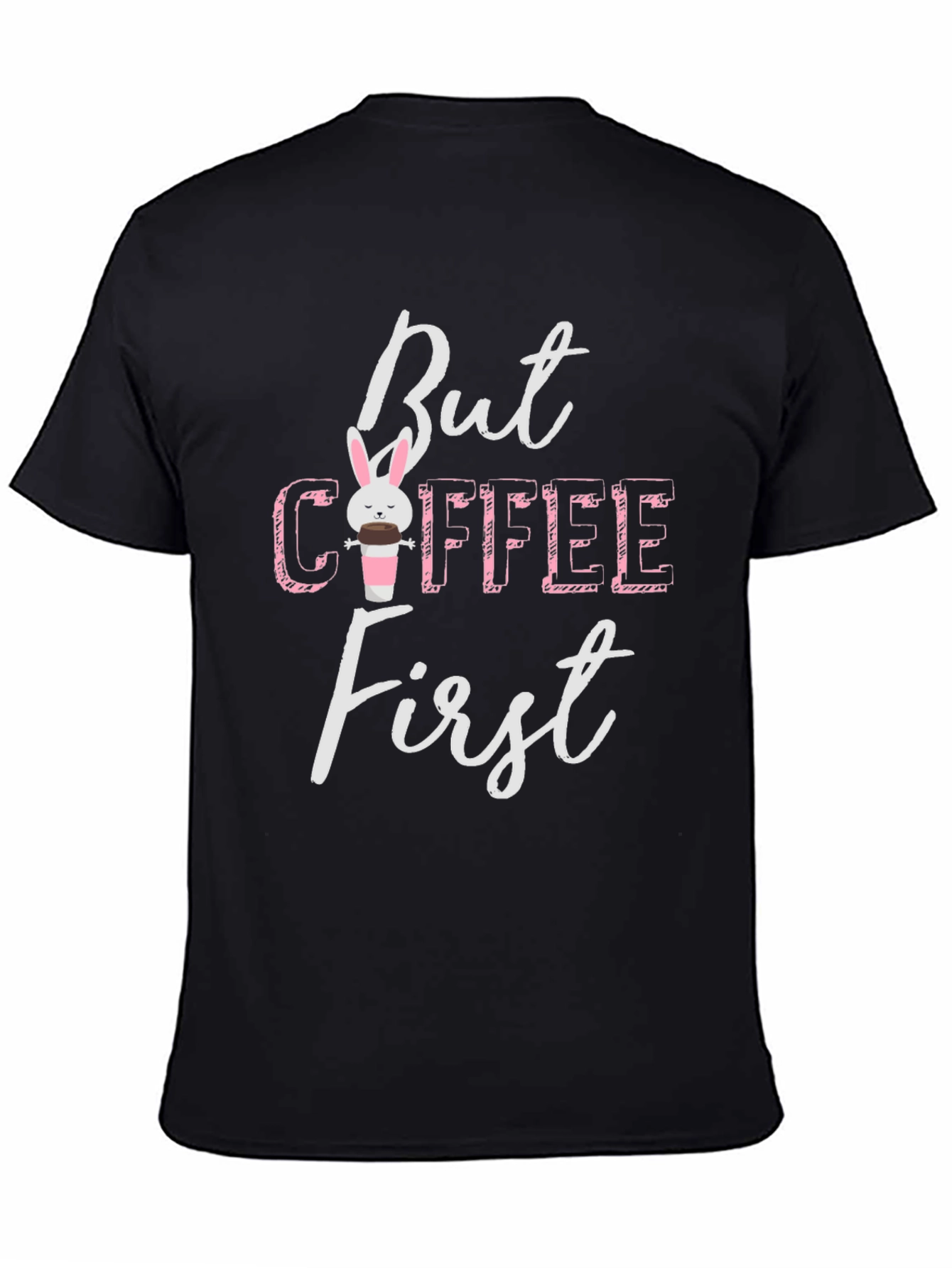 But Coffee First Bunny Graphic Tee