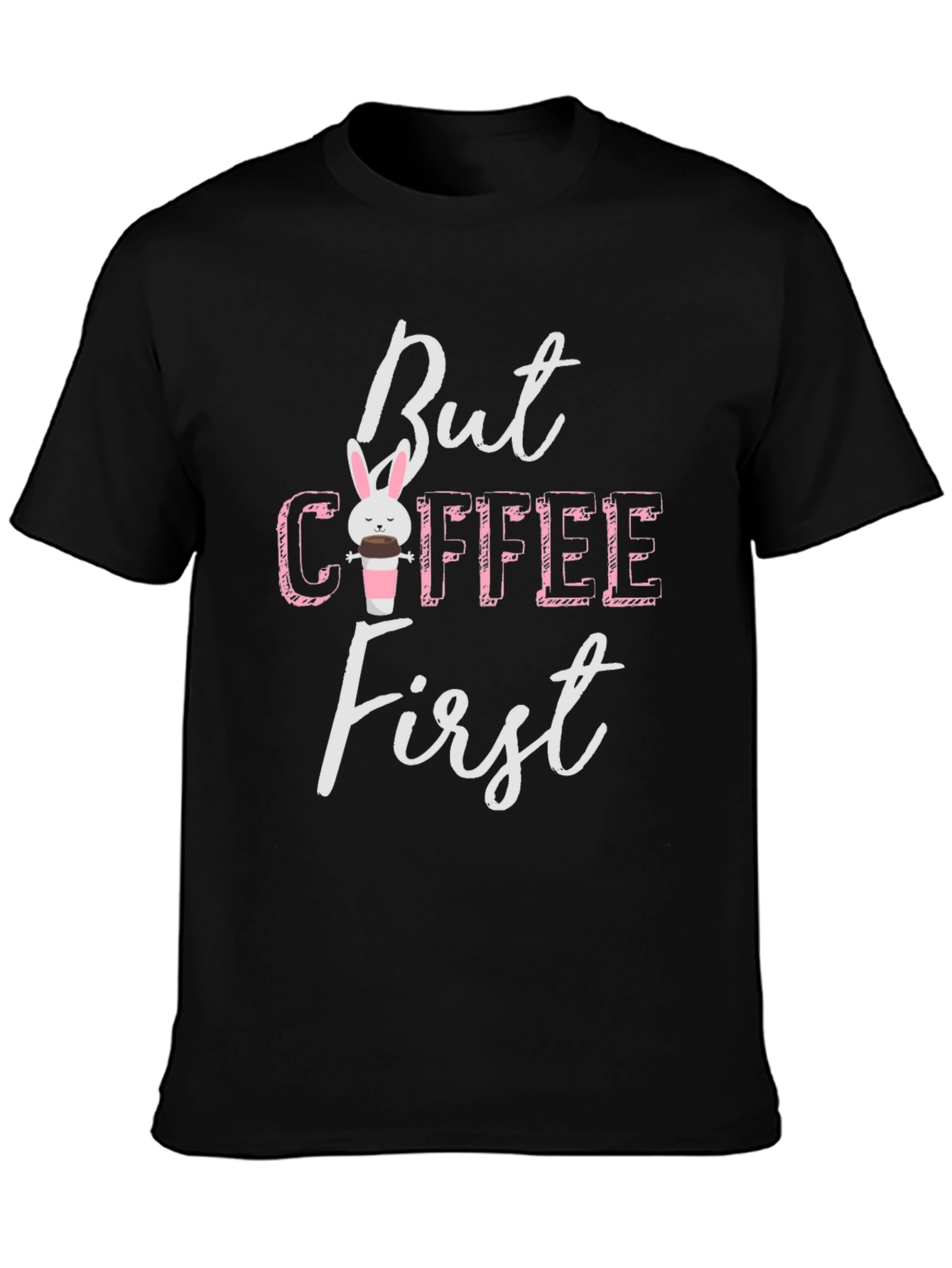 But Coffee First Bunny Graphic Tee