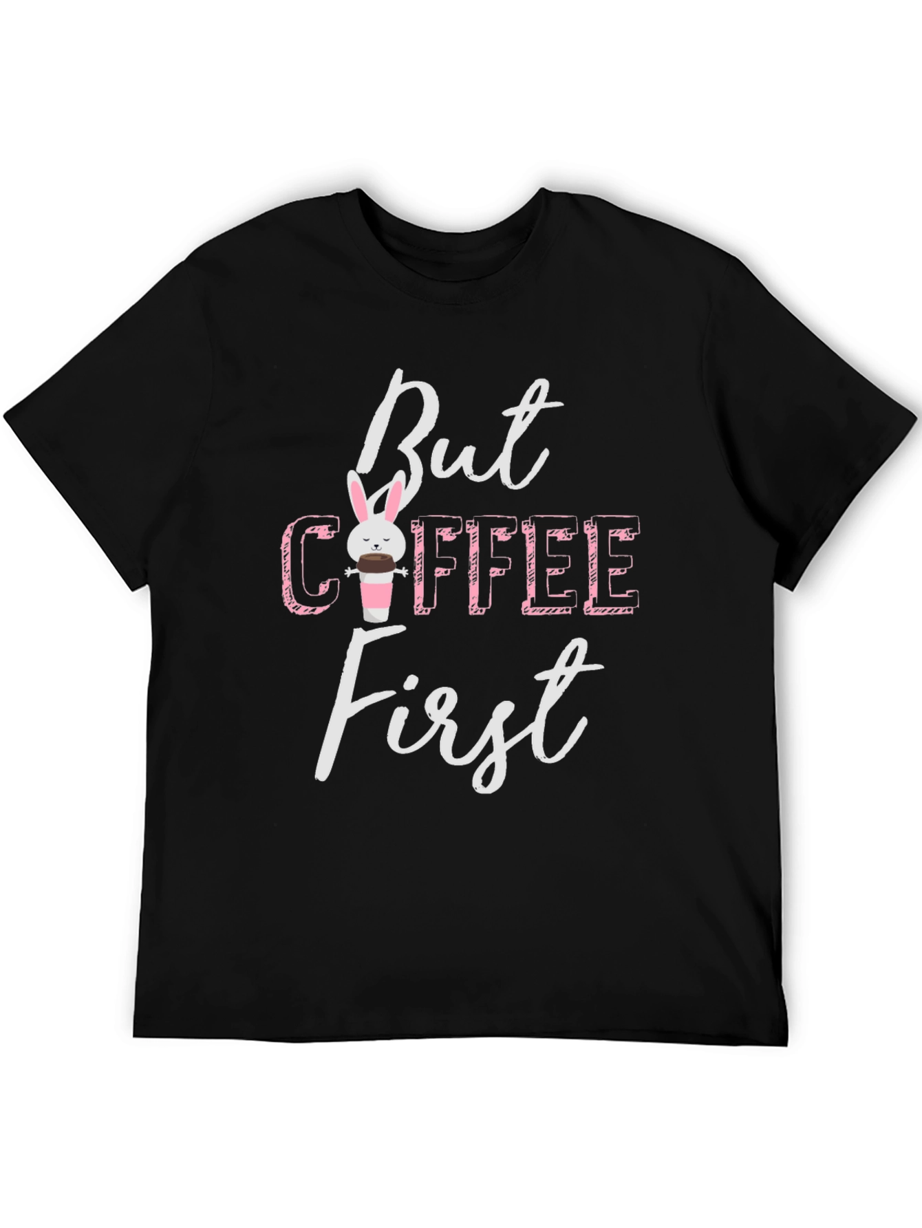 But Coffee First Bunny Graphic Tee
