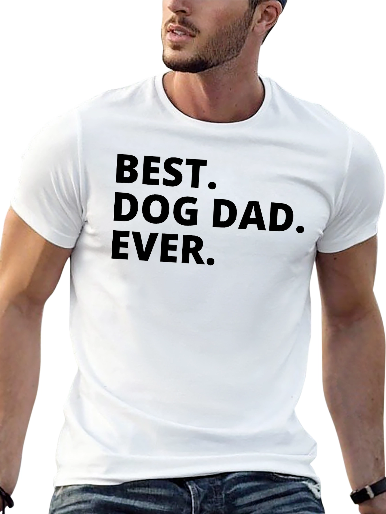 Best Dog Dad Ever Black T-Shirt