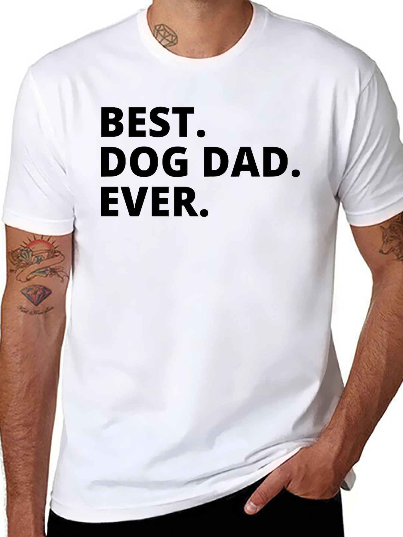 Best Dog Dad Ever Black T-Shirt