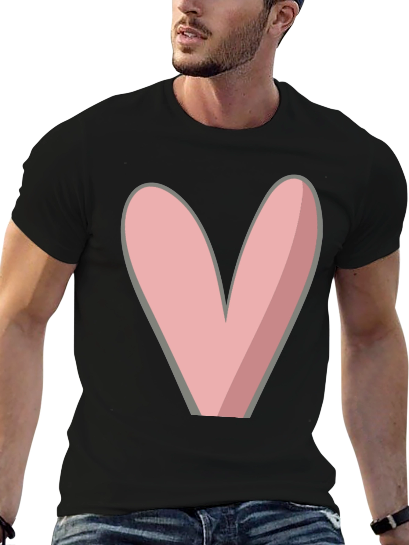 Bunny Ear Graphic Black T-Shirt