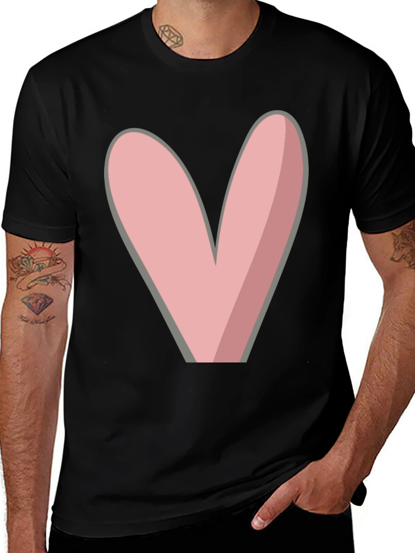 Bunny Ear Graphic Black T-Shirt