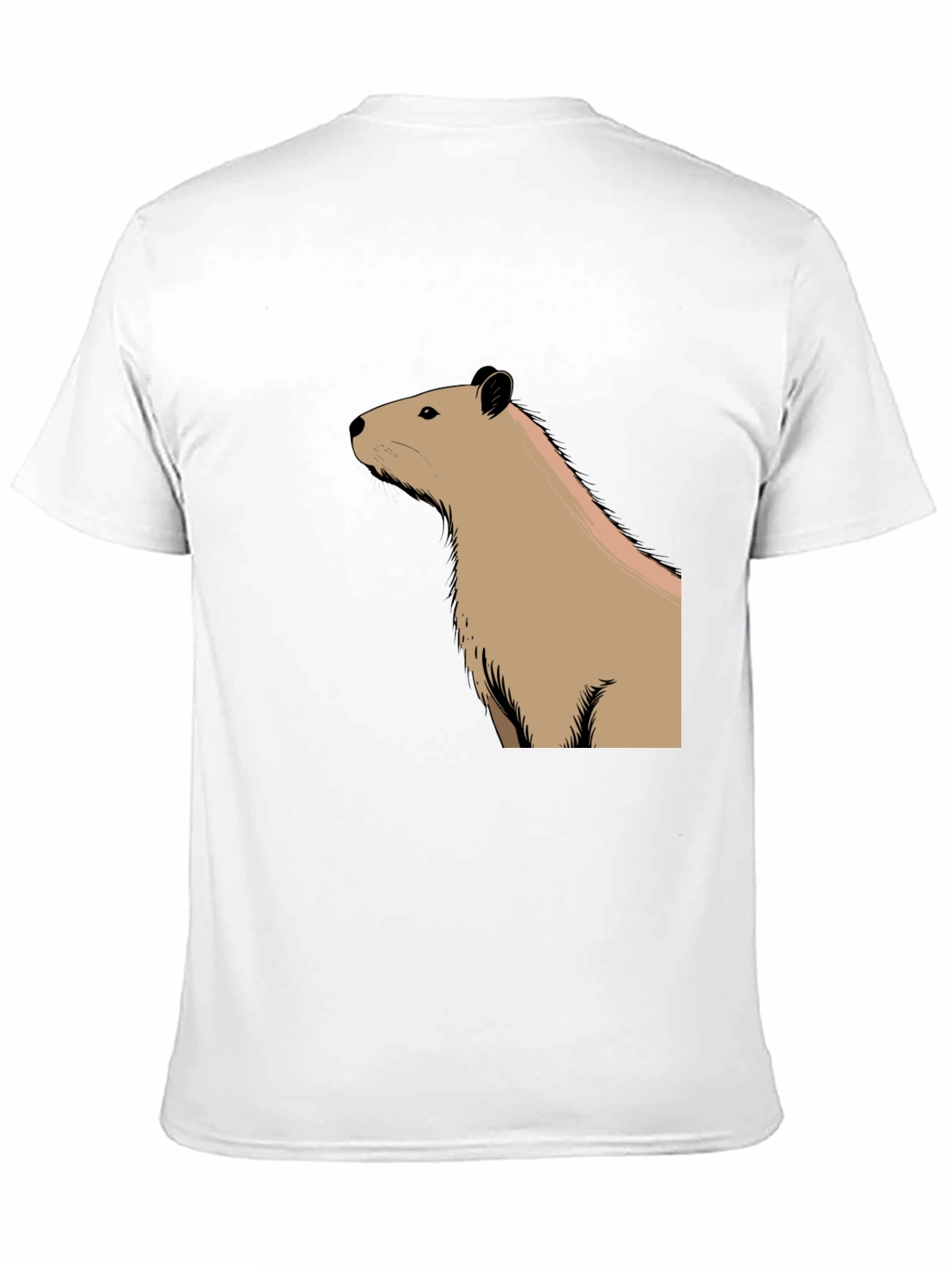 Capybara Graphic Tee - Black Cotton T-Shirt