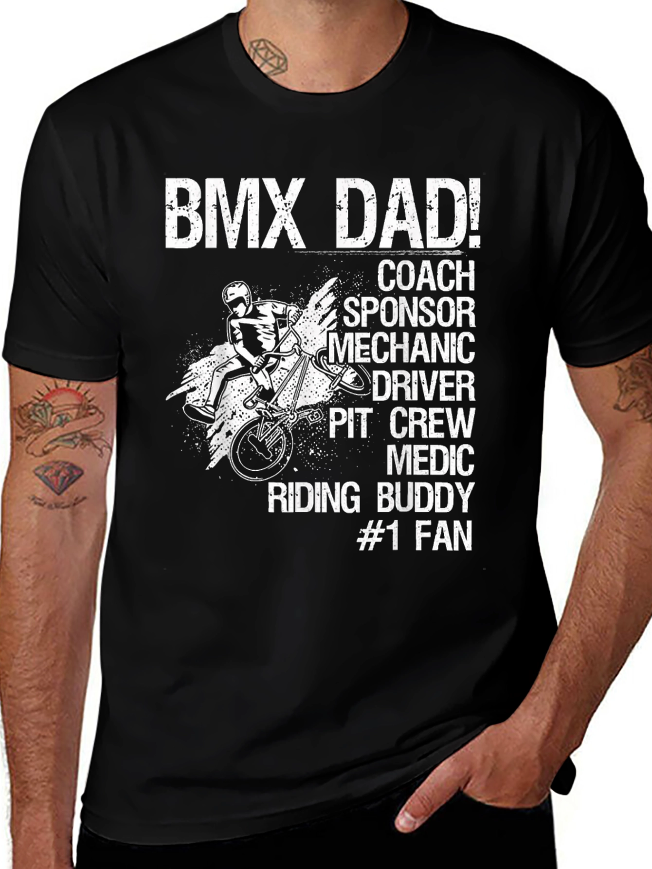 BMX Dad T-Shirt - Coach Sponsor Mechanic Driver