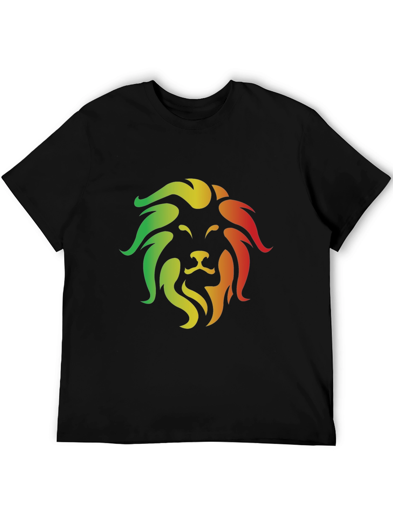 Rasta Lion Graphic Black T-Shirt