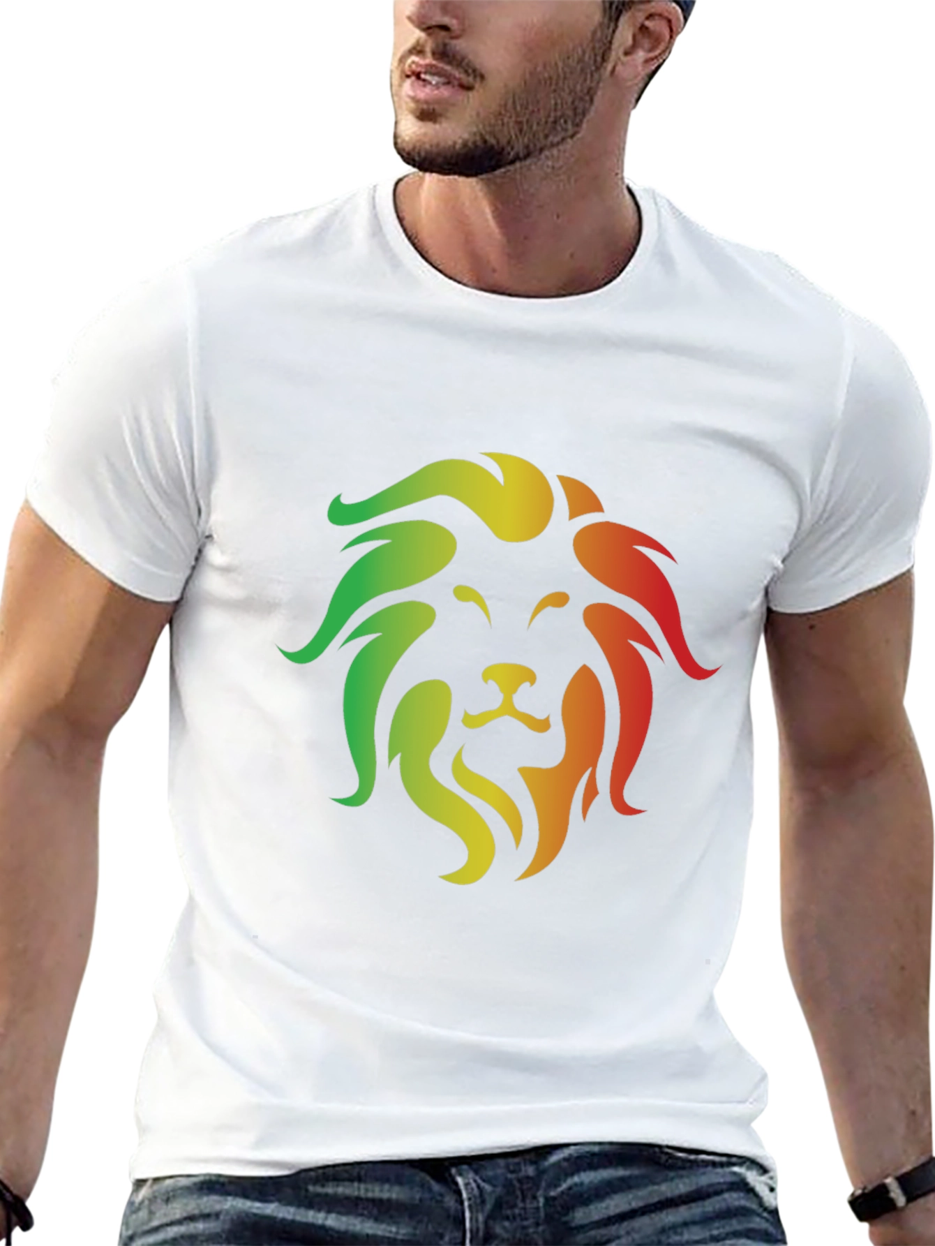 Rasta Lion Graphic Black T-Shirt