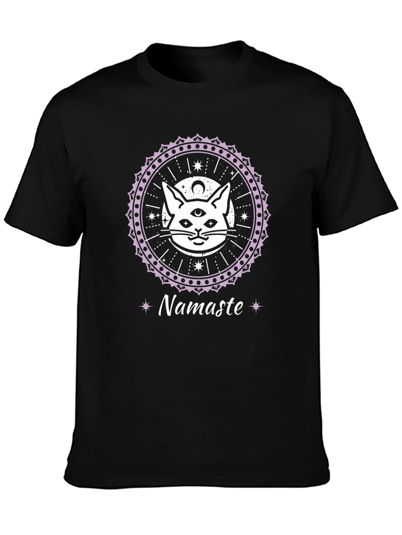 Mystic Cat Namaste T-Shirt