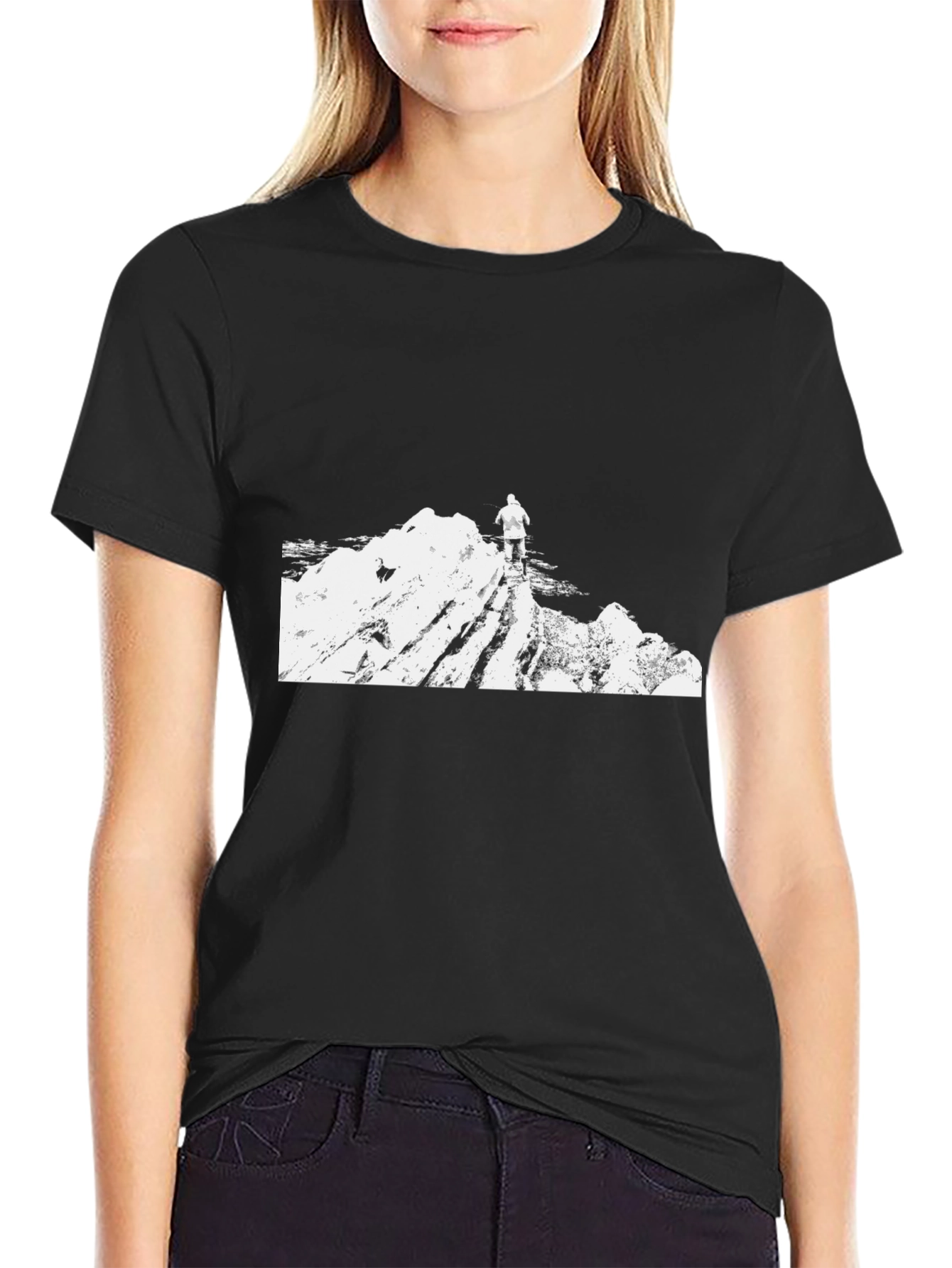 Mountain Climber Graphic Tee - Black