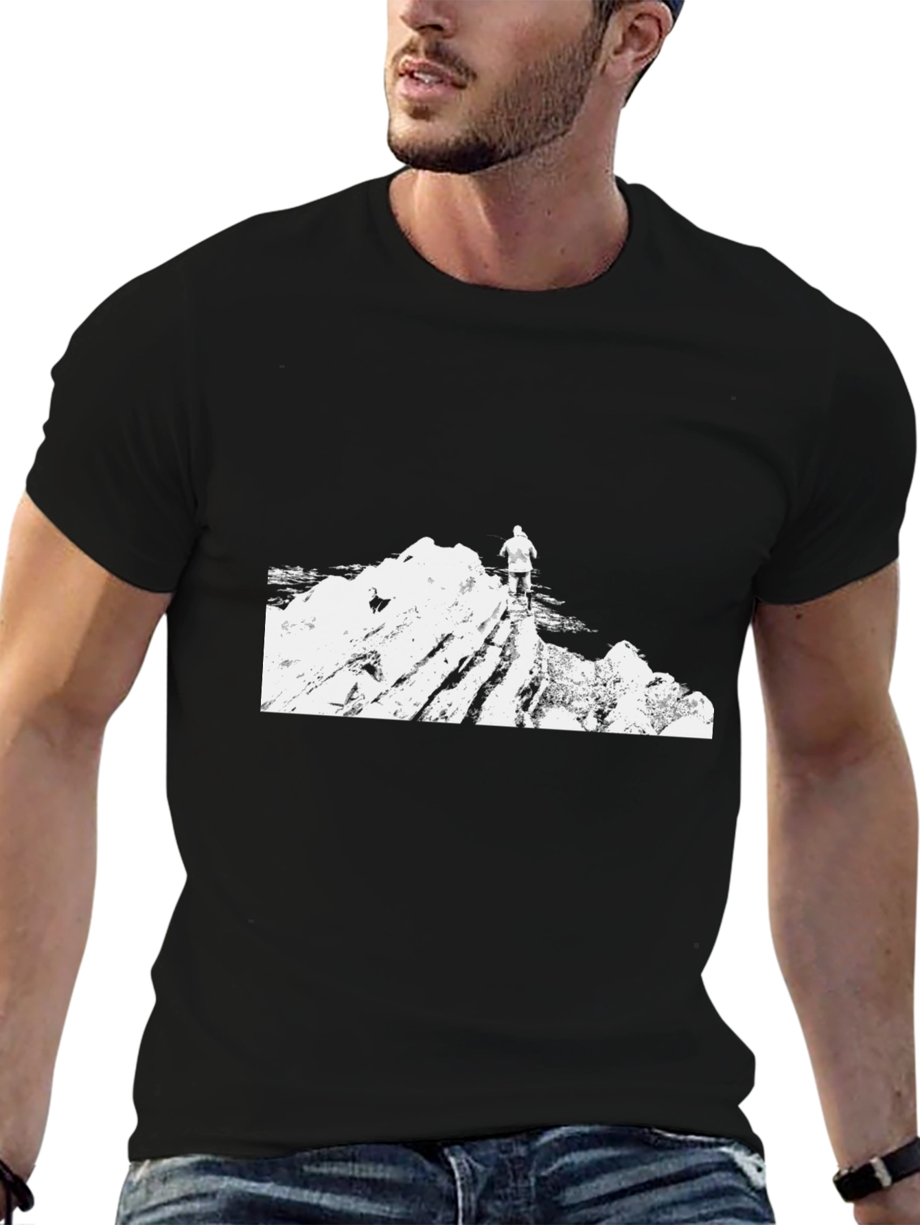 Mountain Climber Graphic Tee - Black