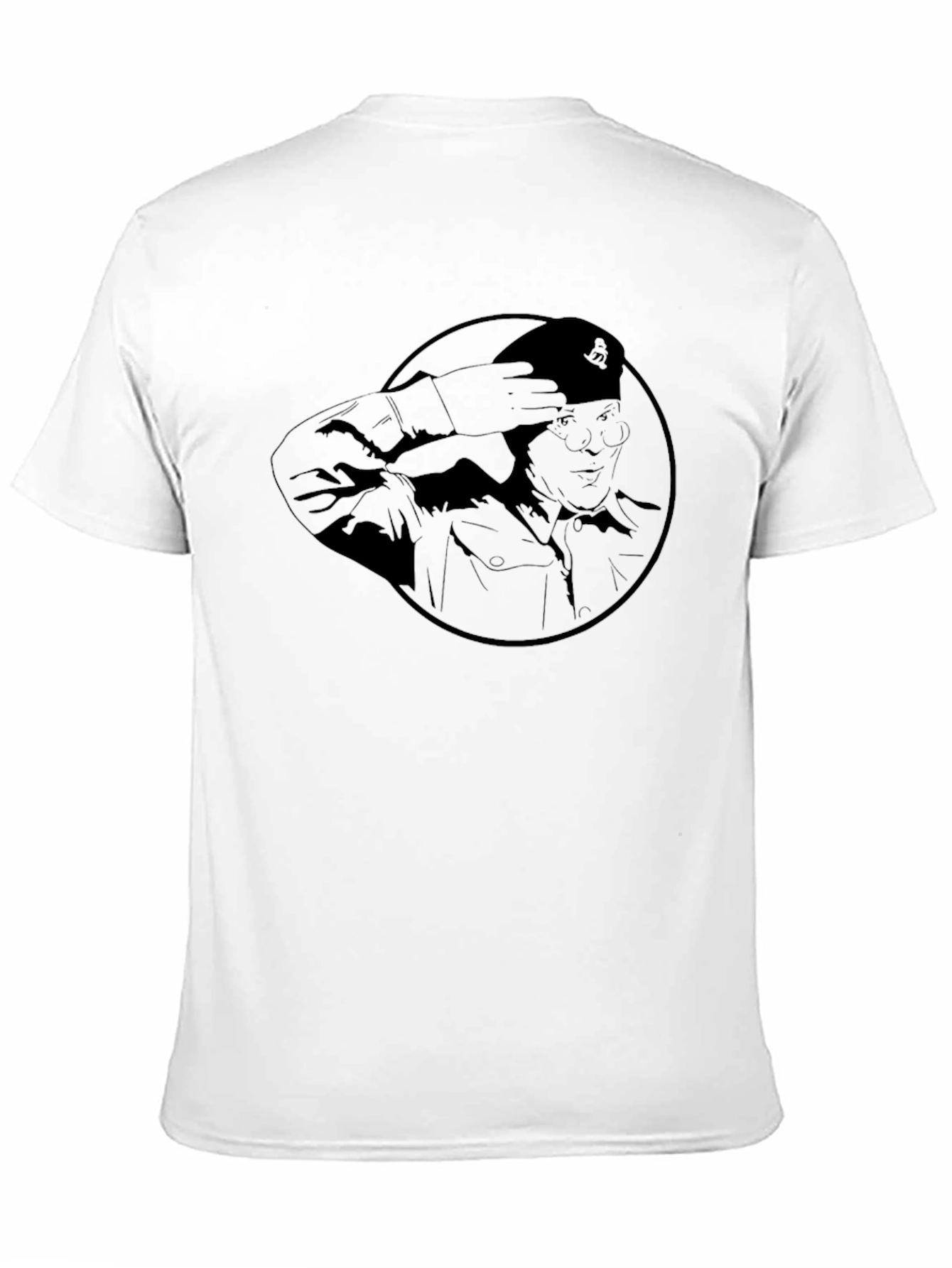 Saluting General Graphic Tee - Black Cotton T-Shirt