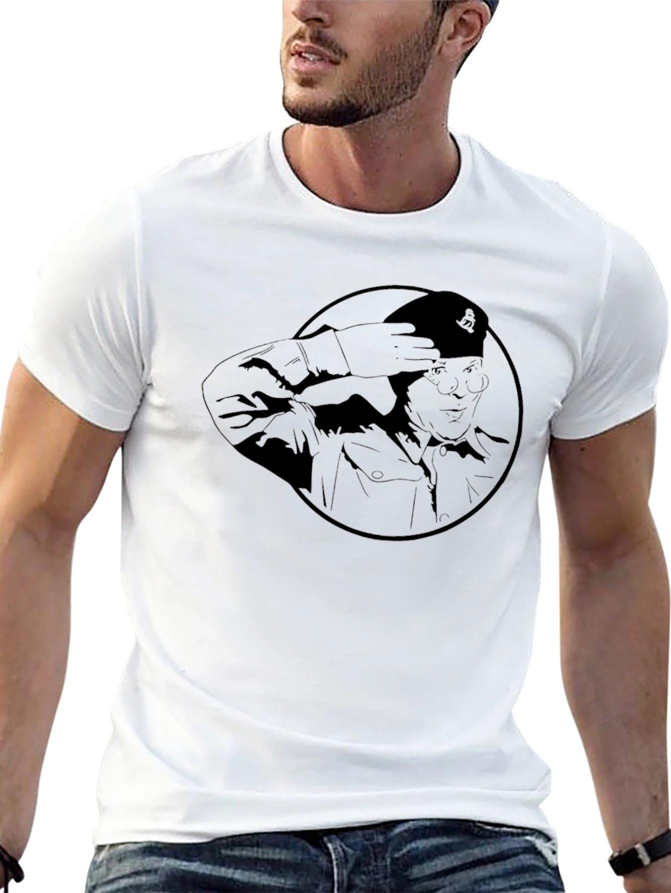 Saluting General Graphic Tee - Black Cotton T-Shirt