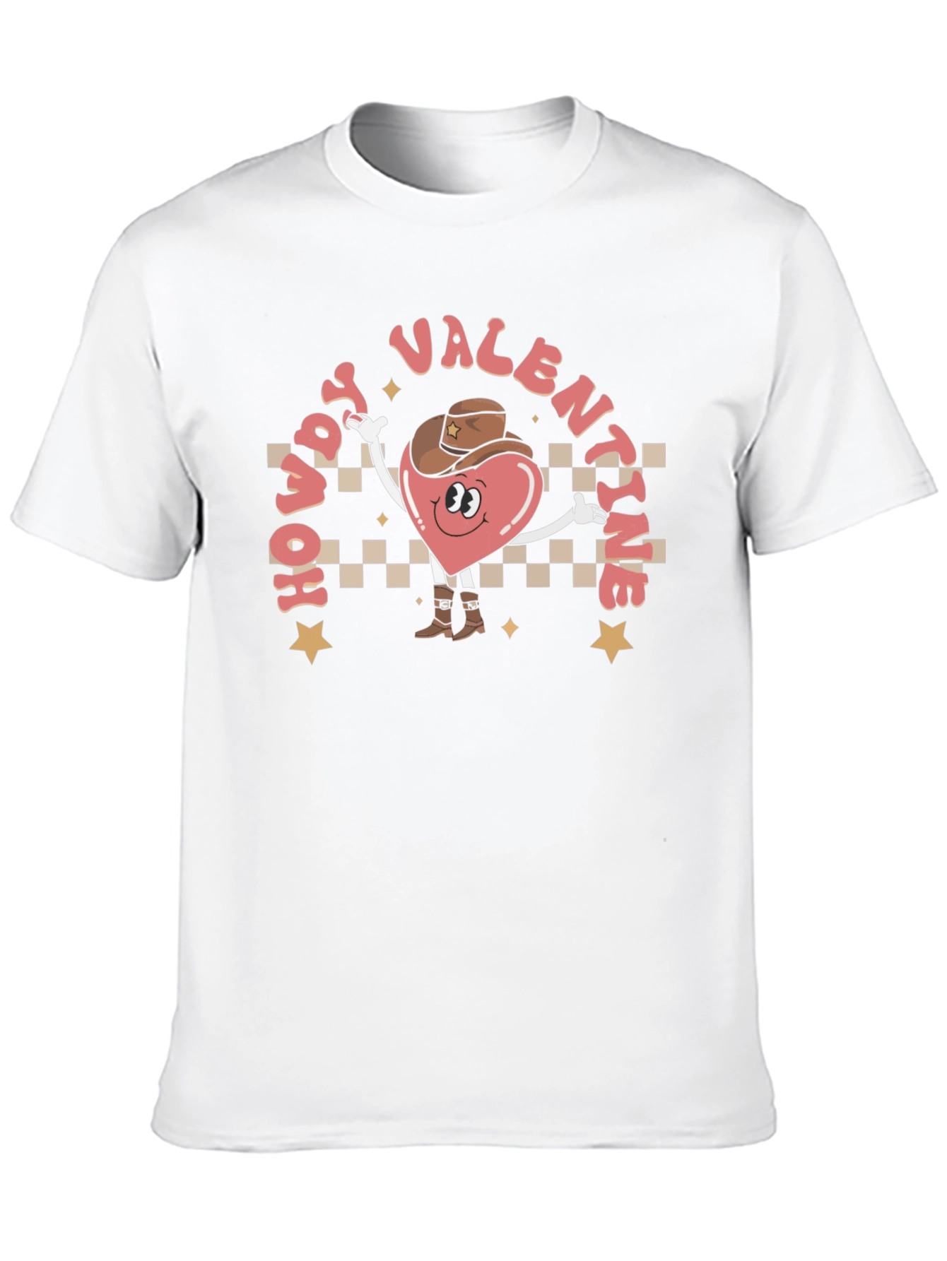 Howdy Valentine T-Shirt - Western Heart Cowboy