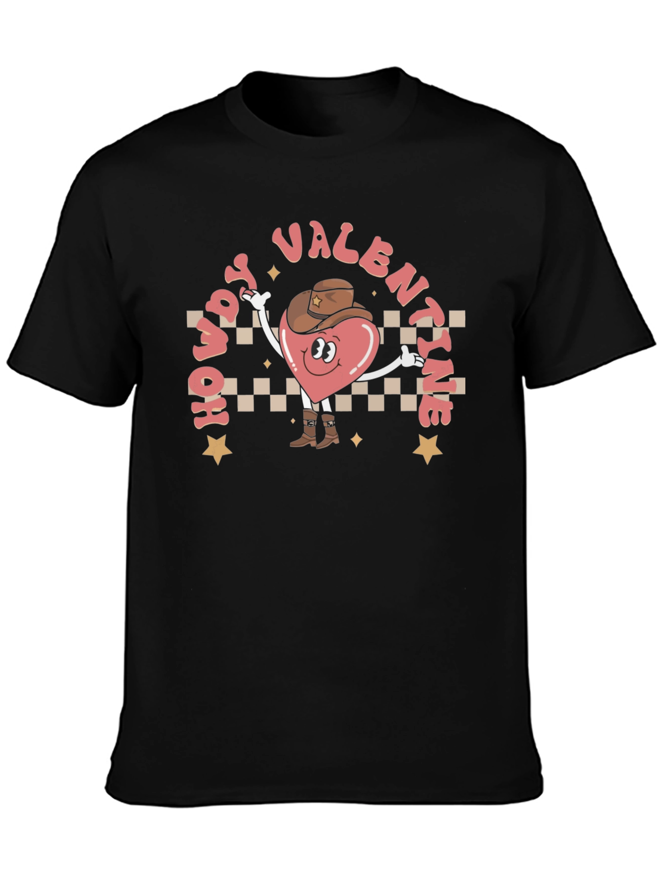 Howdy Valentine T-Shirt - Western Heart Cowboy