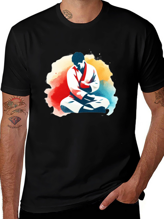 Martial Arts Watercolor Graphic Tee