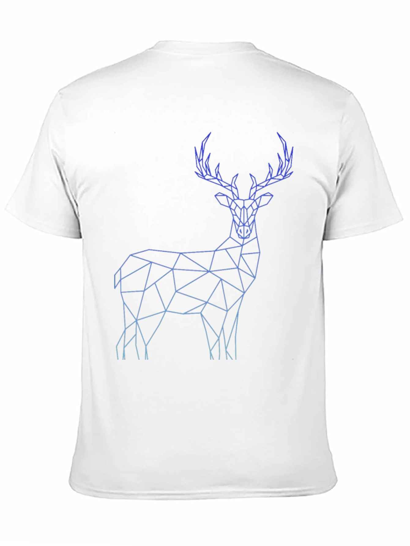 Geometric Deer Graphic Tee - Stylish Mens Black T-Shirt