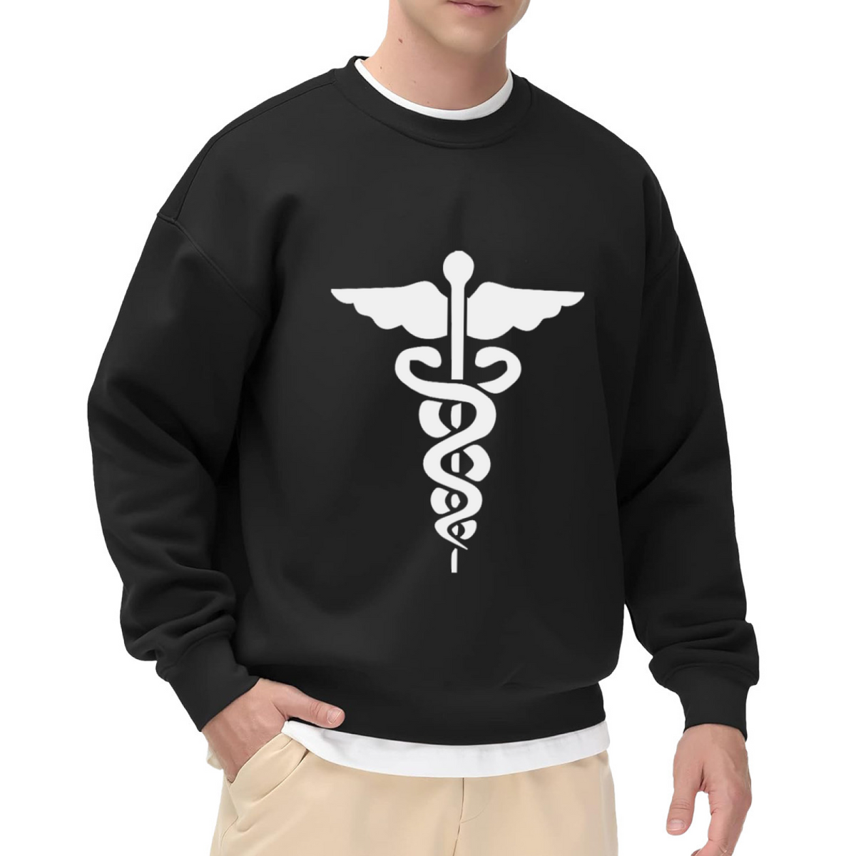Medical Symbol & Pi Symbol Graphic ԲÁìÎÀÒÂ - Unique Design Pullover Sweatshirt