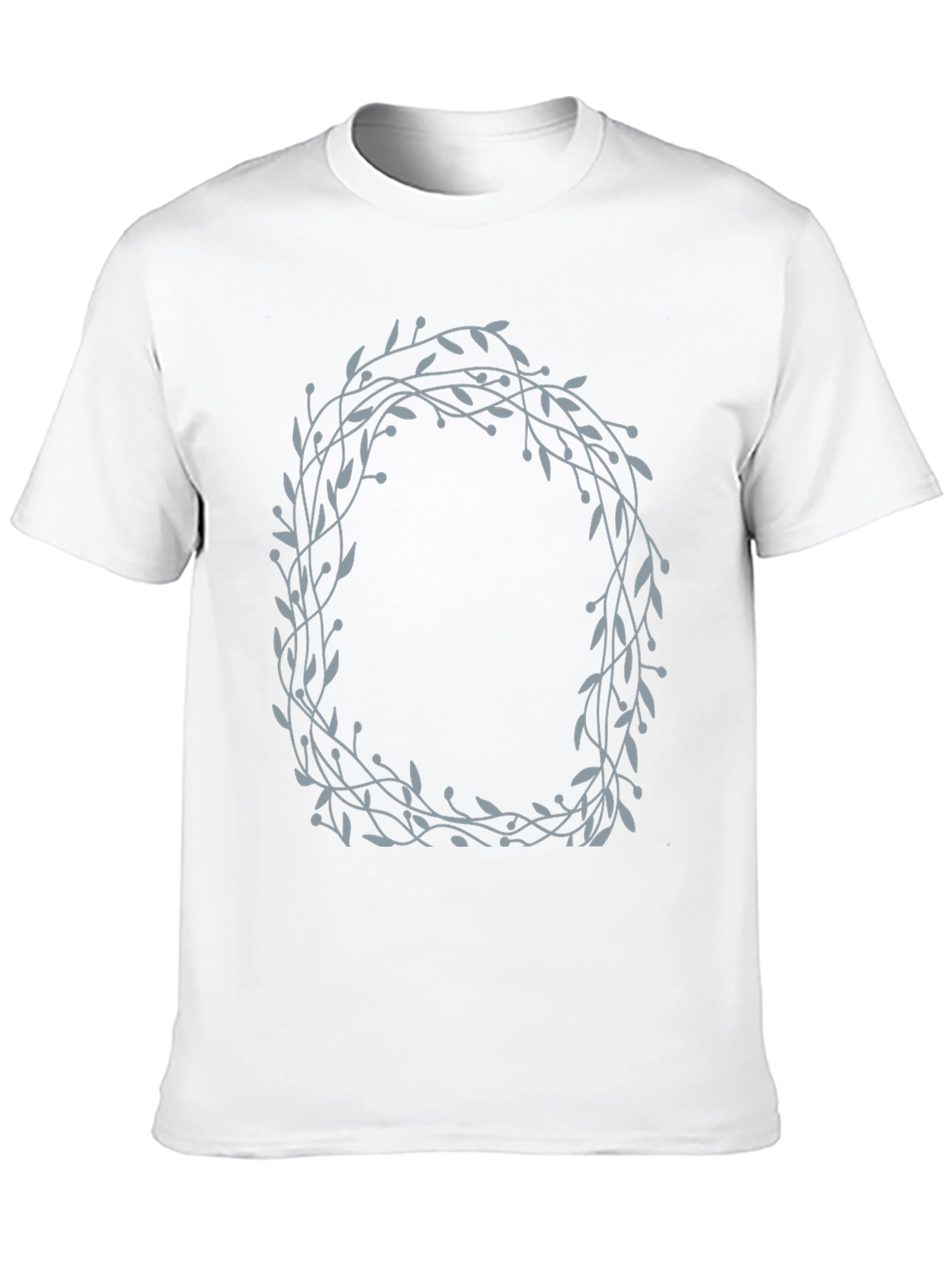 Botanical Wreath Graphic T-Shirt - Black