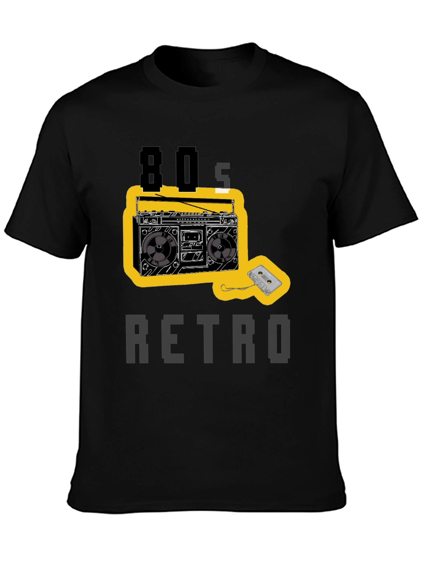 80s Retro Boombox Graphic T-Shirt