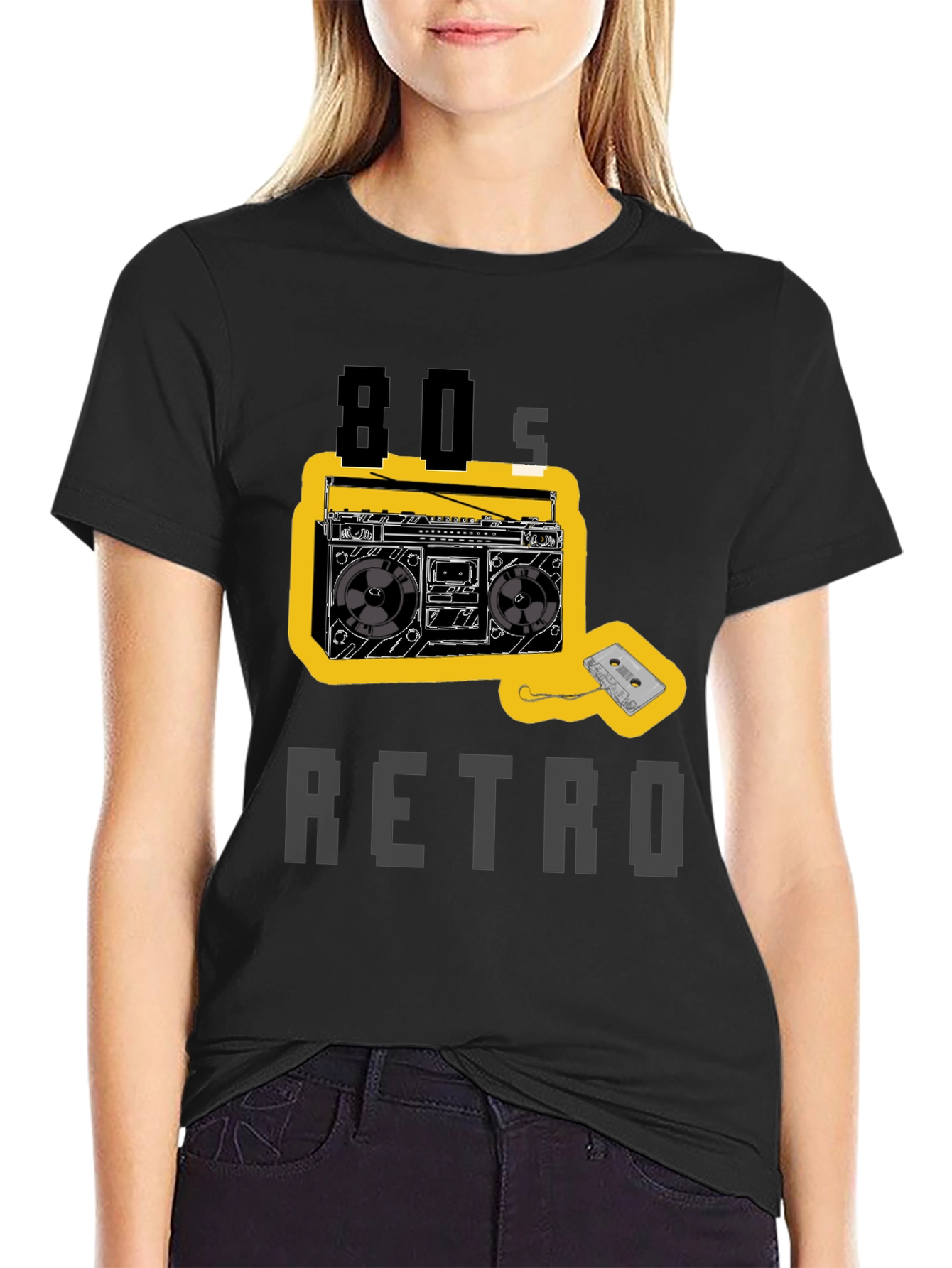 80s Retro Boombox Graphic T-Shirt