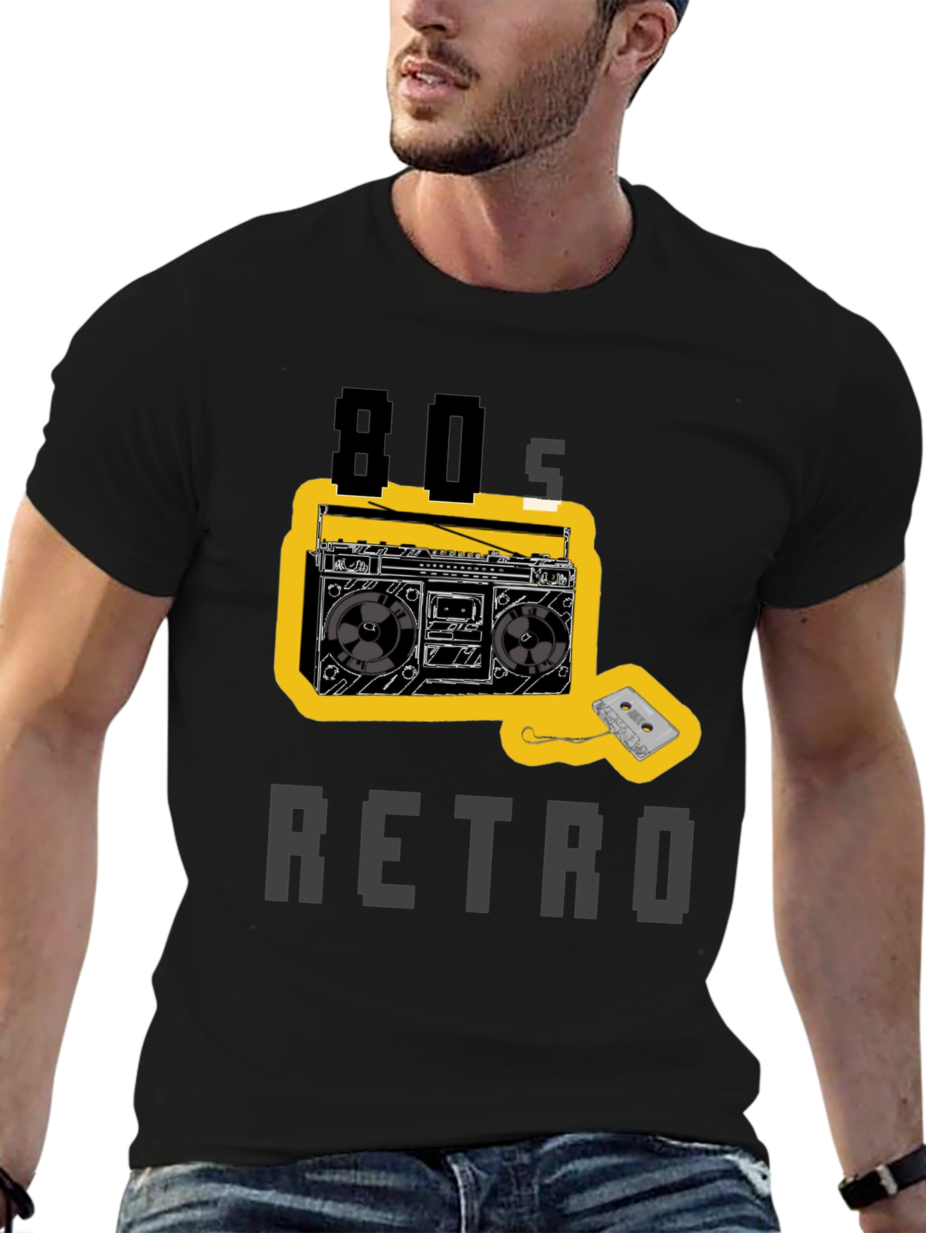 80s Retro Boombox Graphic T-Shirt