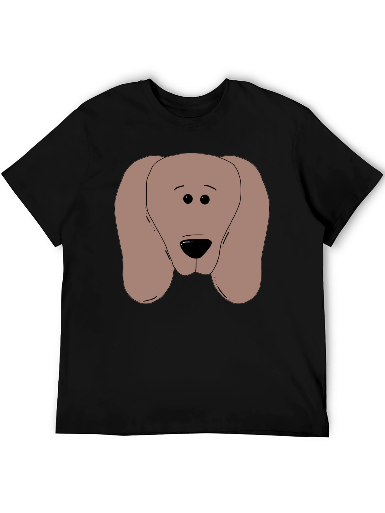 Dog Graphic Black T-Shirt Soft Cotton Blend