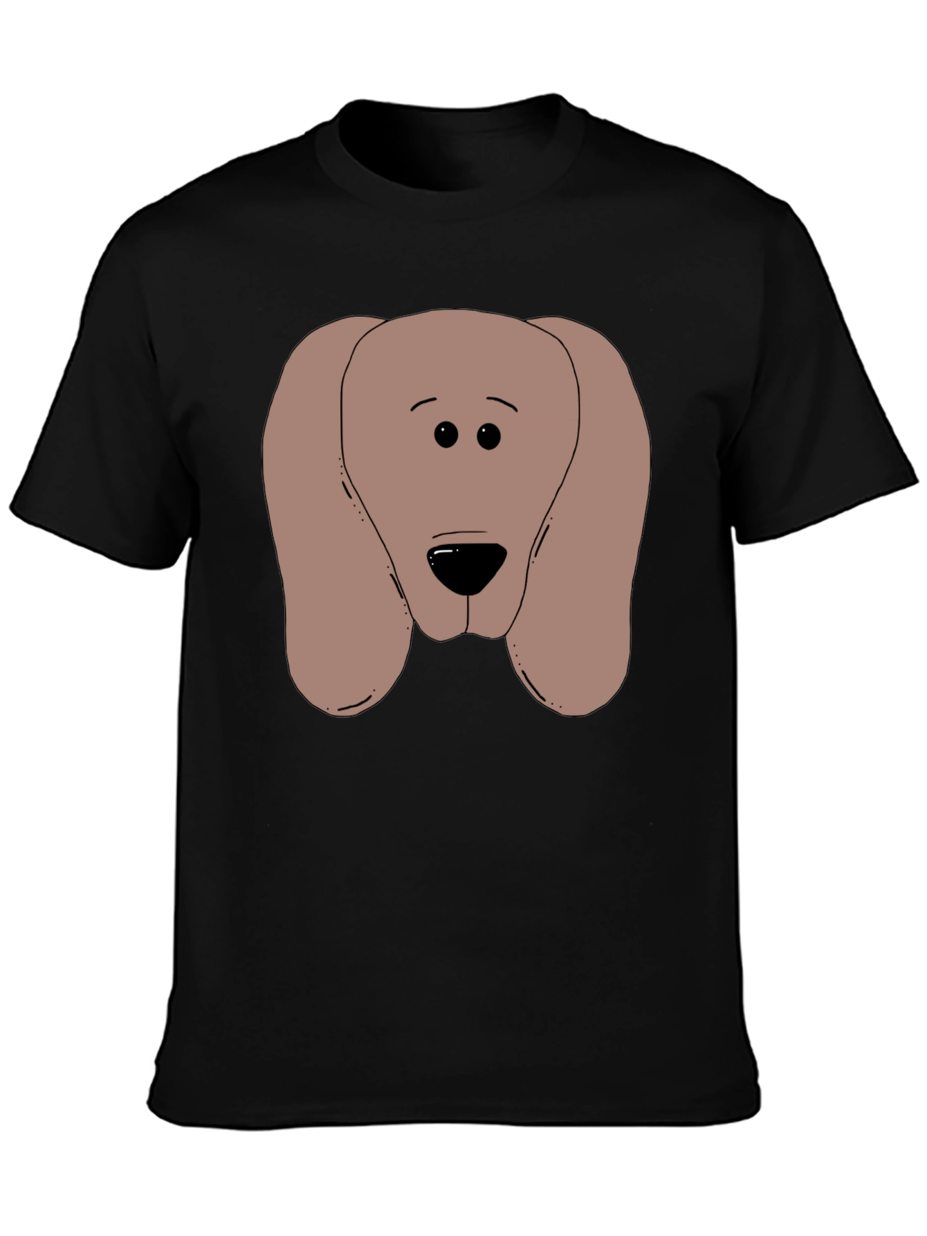 Dog Graphic Black T-Shirt Soft Cotton Blend