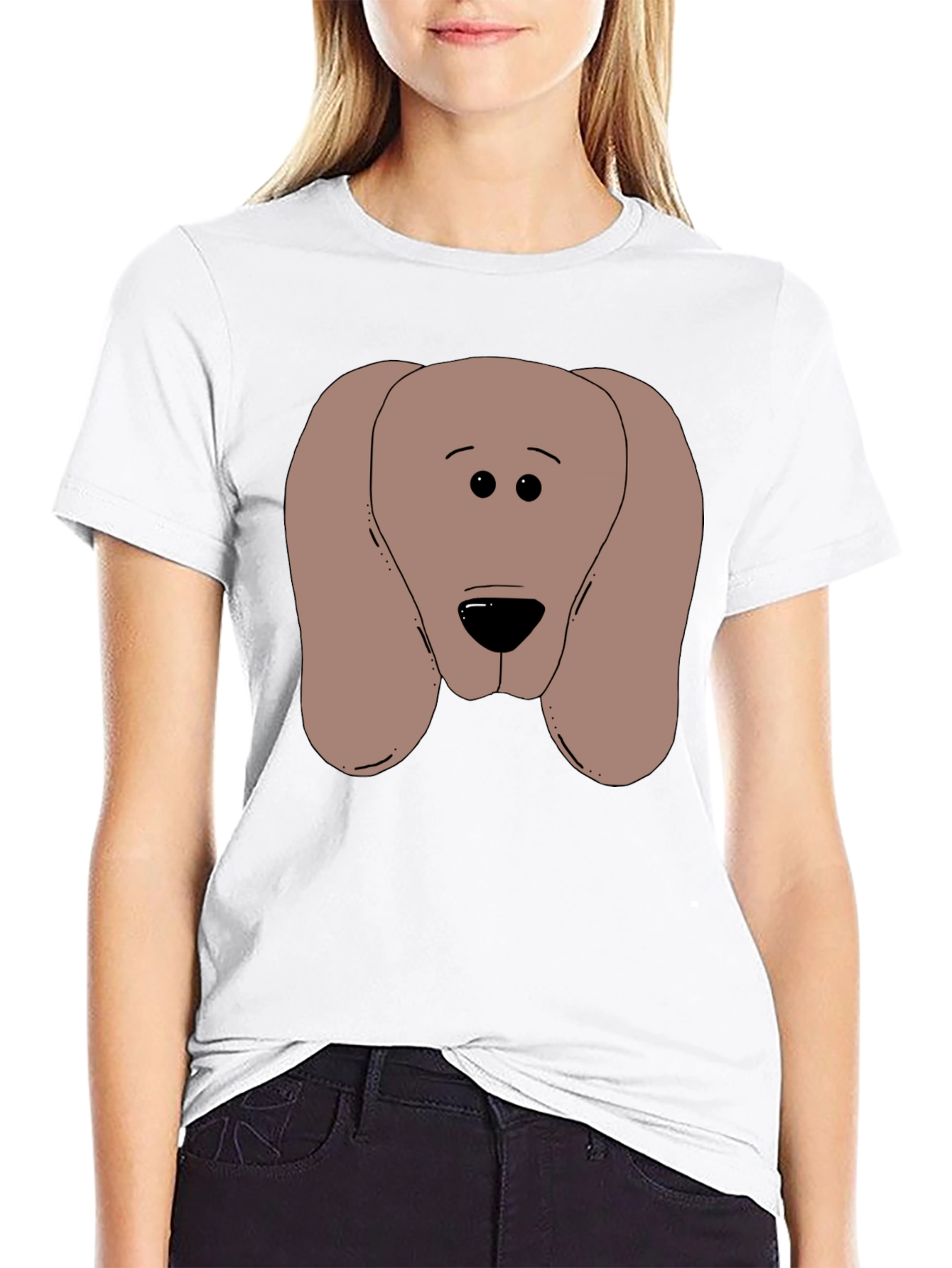 Dog Graphic Black T-Shirt Soft Cotton Blend