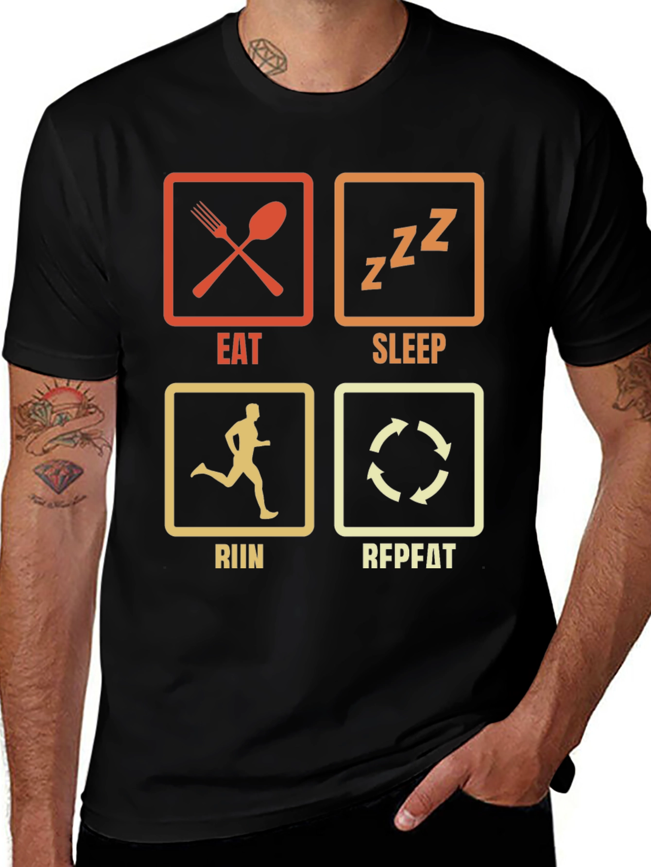 Eat Sleep Run Repeat T-Shirt | Runners Tee