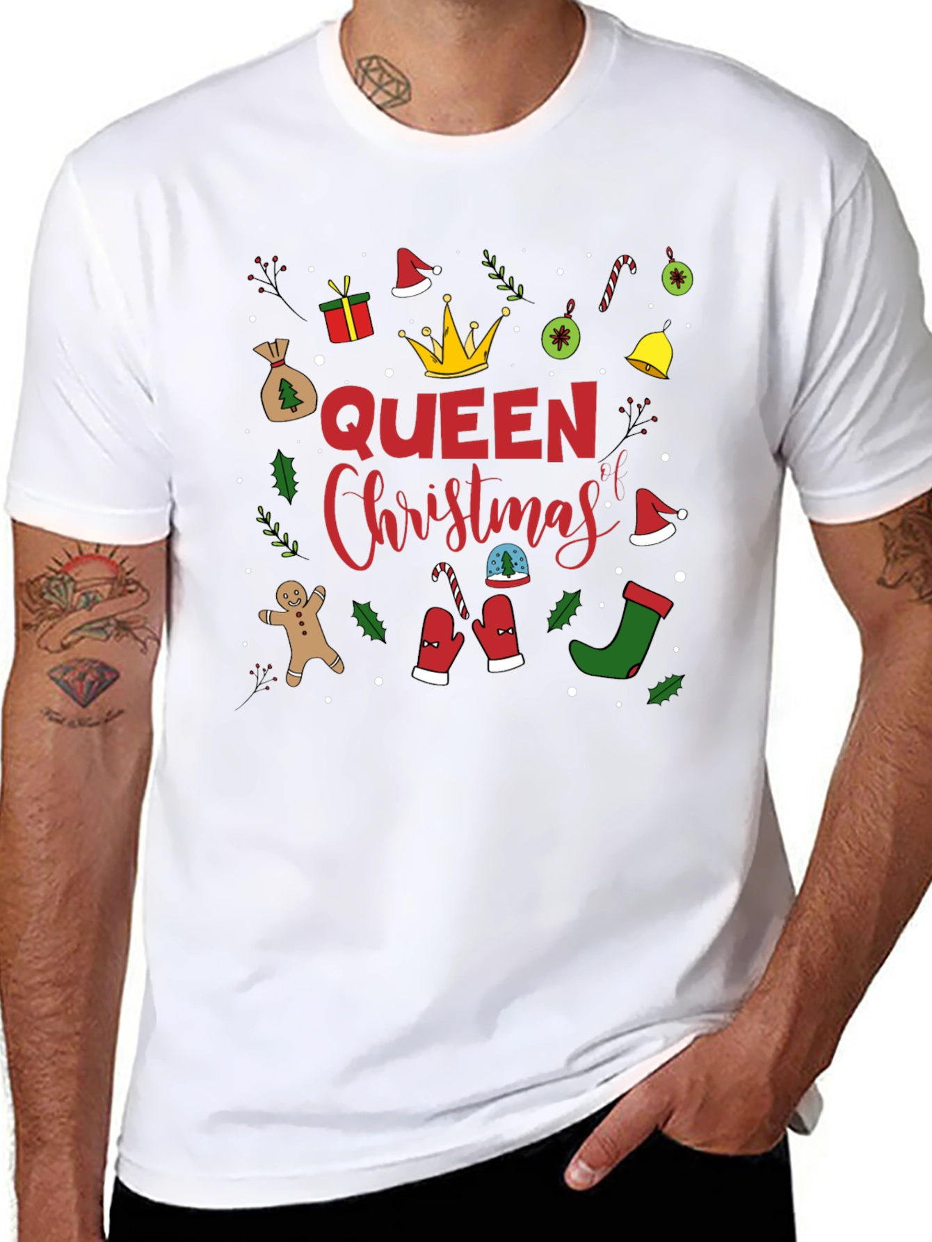 Queen Christmas Graphic Tee Shirt