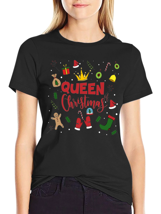 Queen Christmas Graphic Tee Shirt