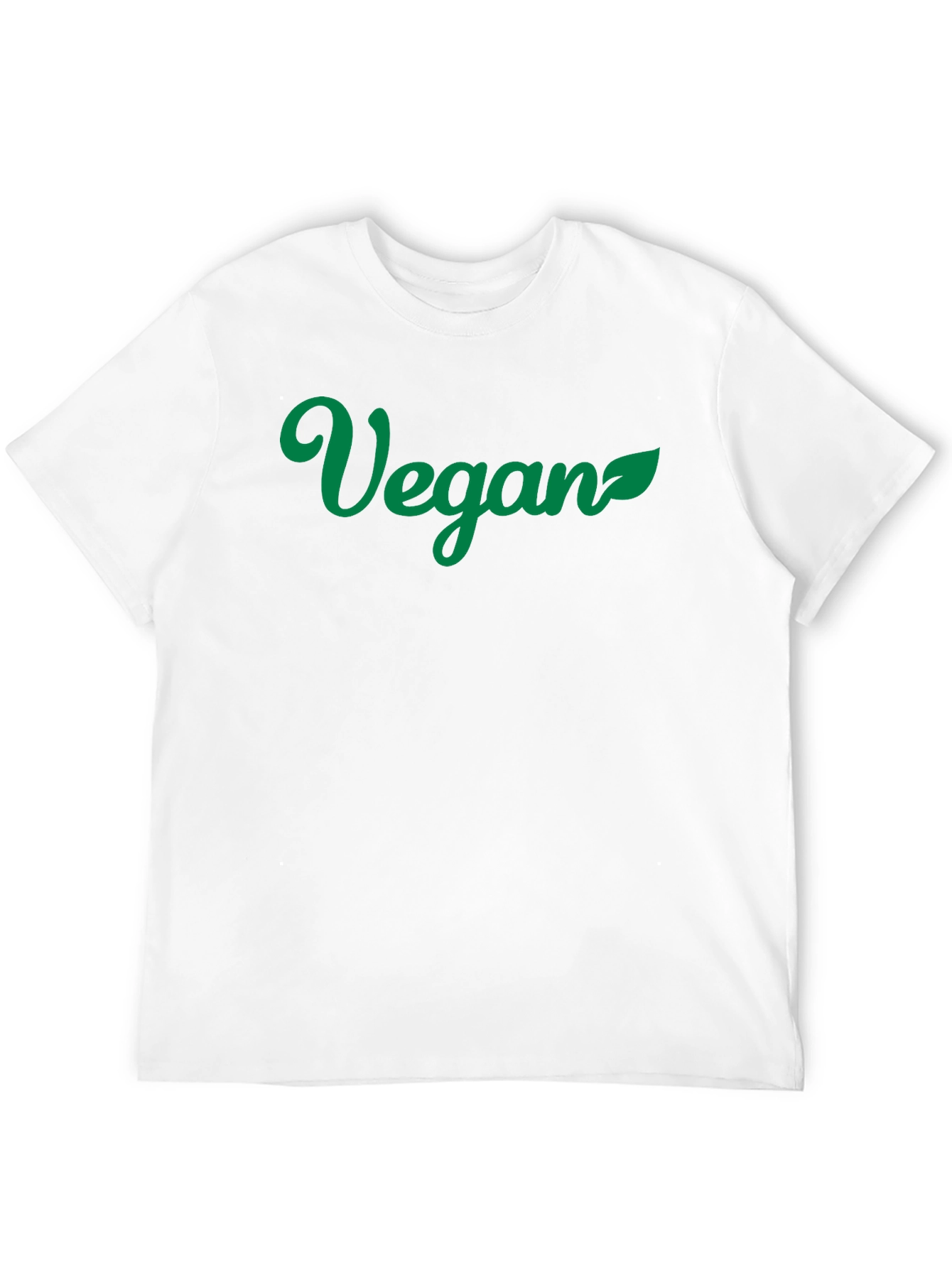 Vegan T-Shirt - Green Leaf Design