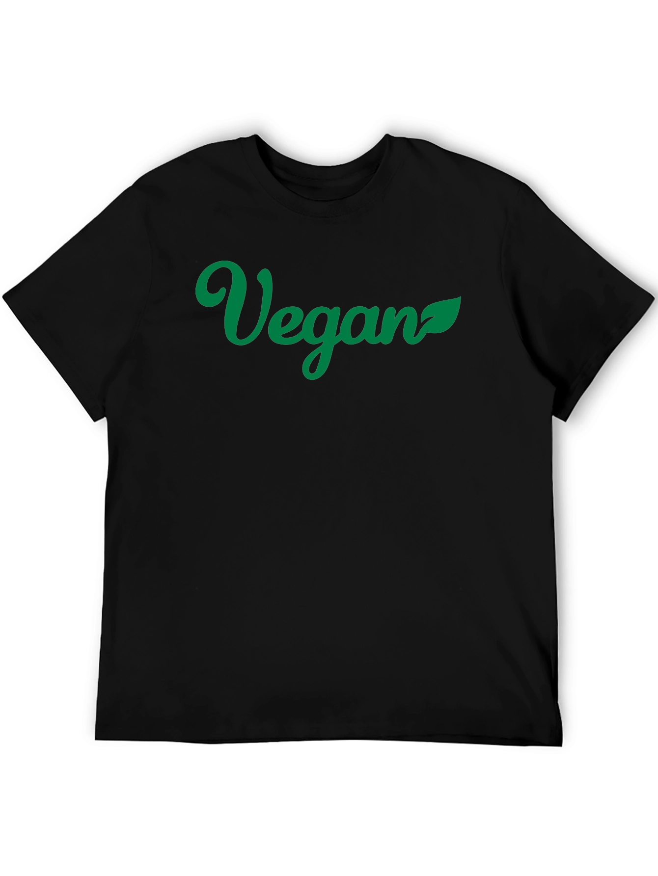 Vegan T-Shirt - Green Leaf Design