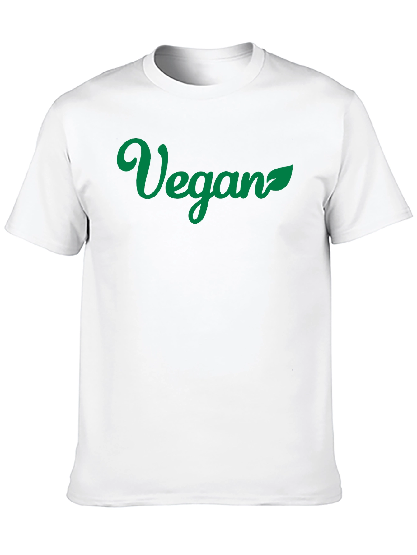 Vegan T-Shirt - Green Leaf Design