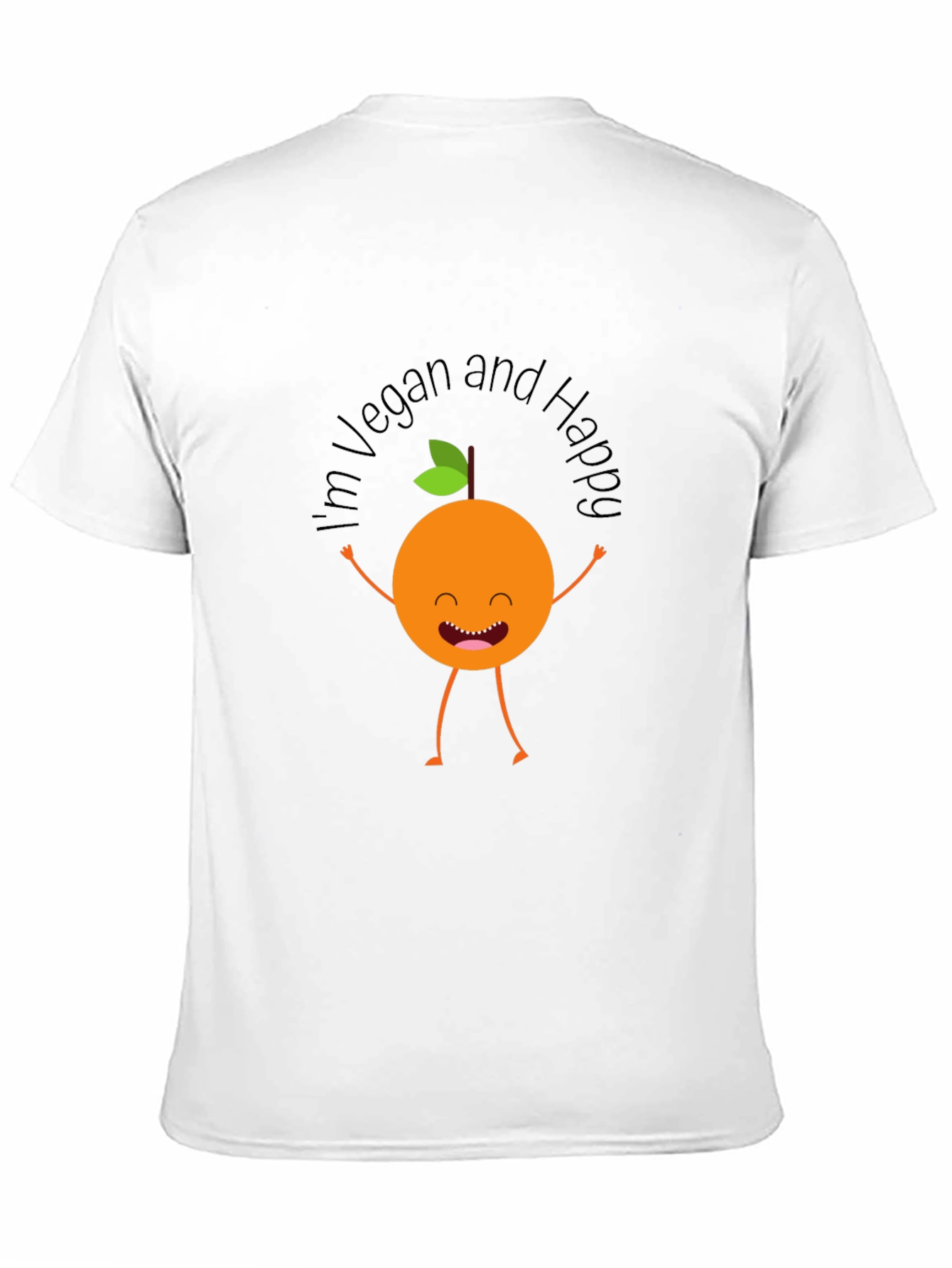 Vegan & Happy Graphic Tee - Black