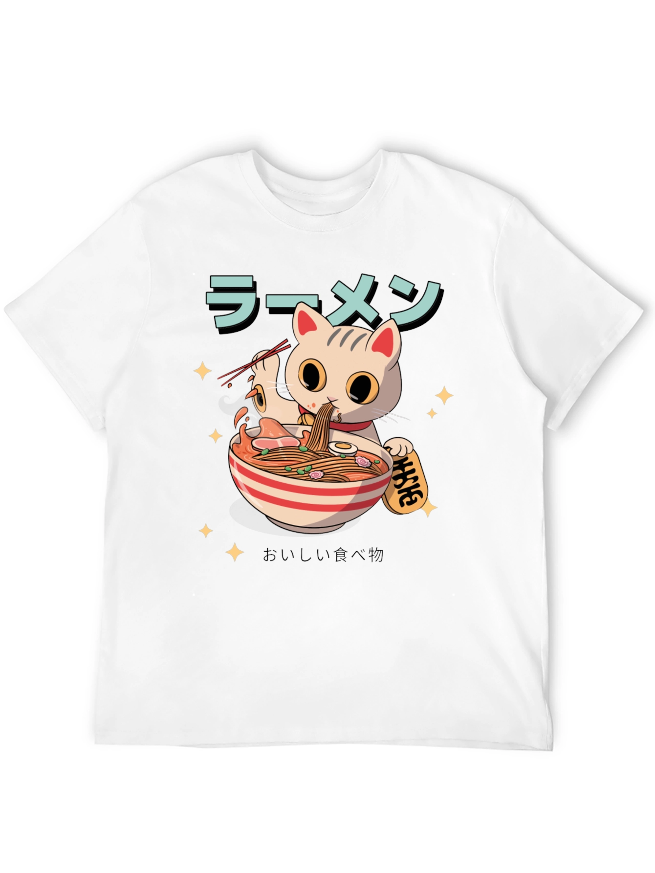 Ramen Cat T-Shirt - Cute Anime Graphic Tee