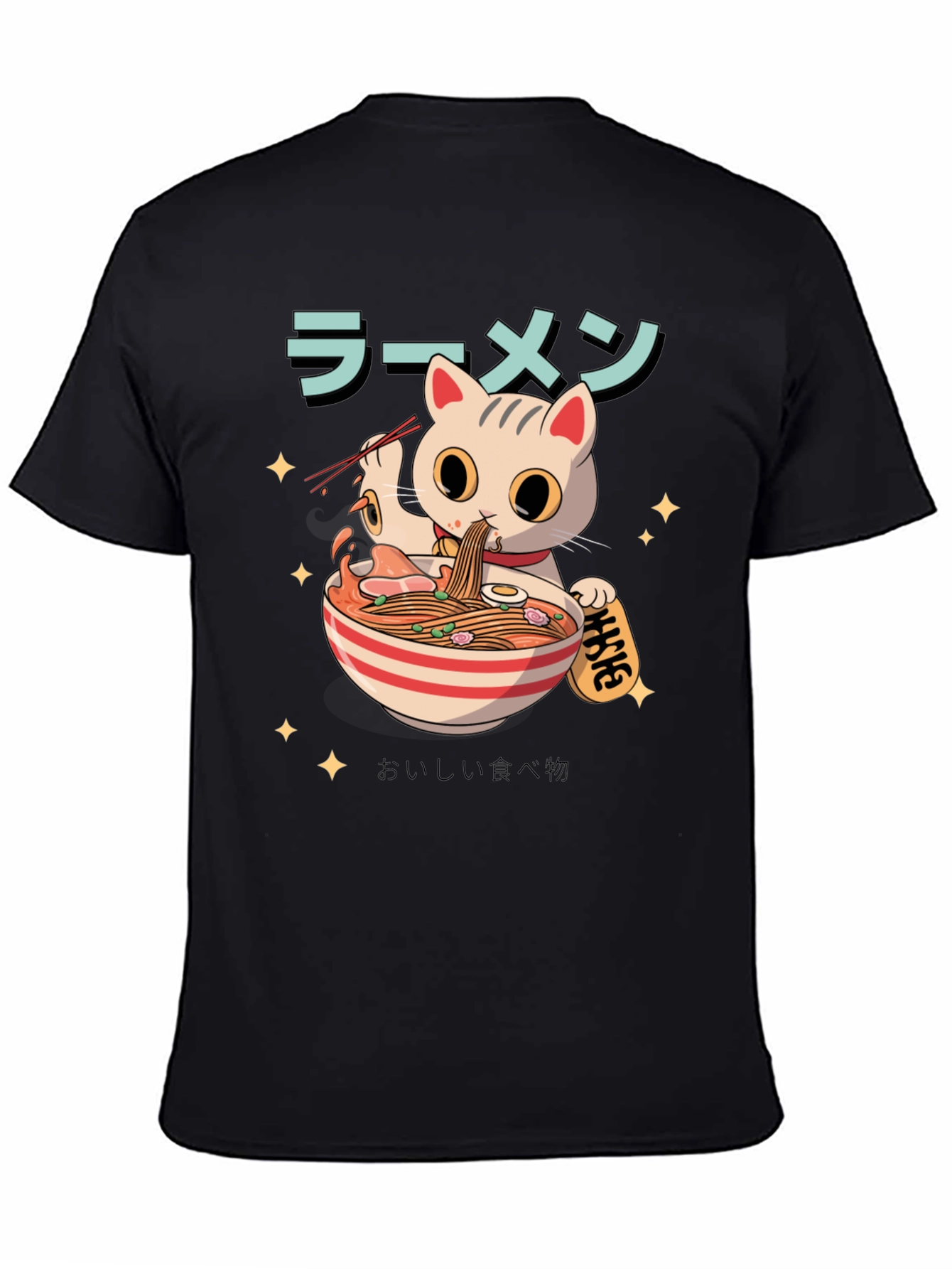 Ramen Cat T-Shirt - Cute Anime Graphic Tee