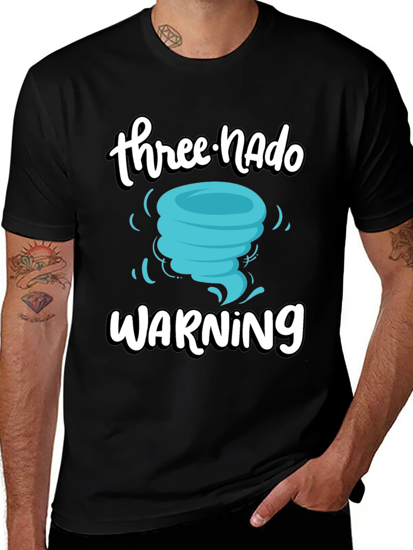 Three-Nado Warning T-Shirt - Fun Birthday Tee