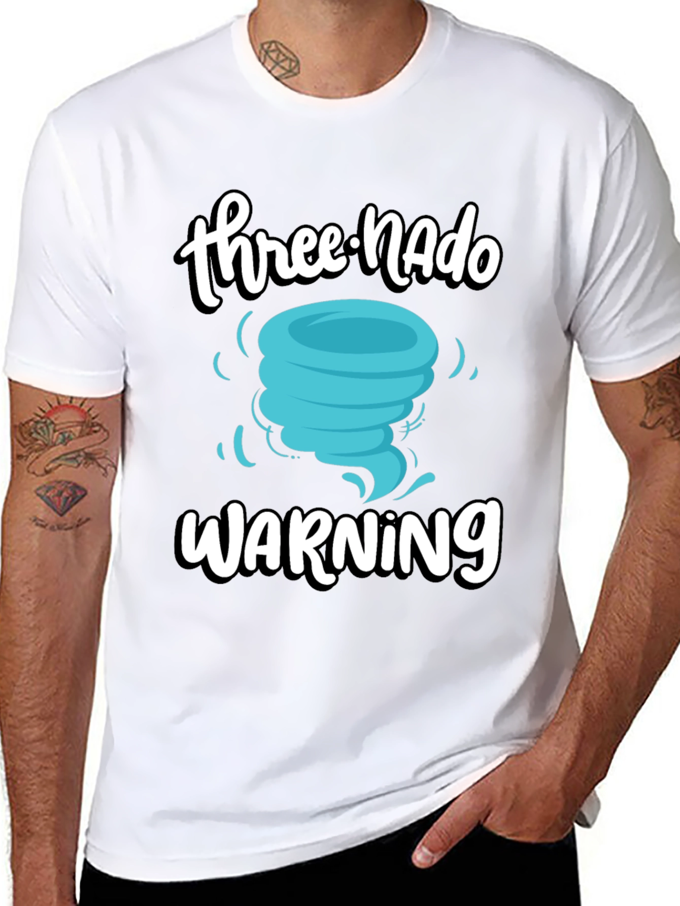 Three-Nado Warning T-Shirt - Fun Birthday Tee