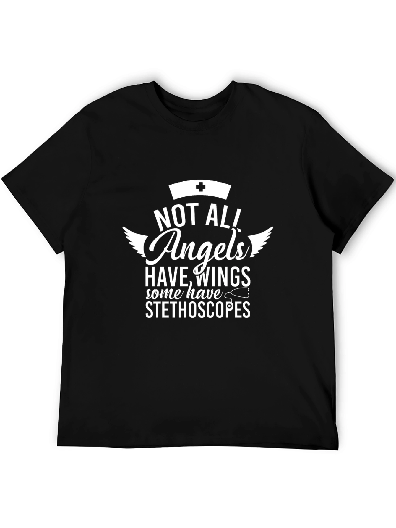 Nurse Angel Graphic Tee - Black Unisex T-Shirt