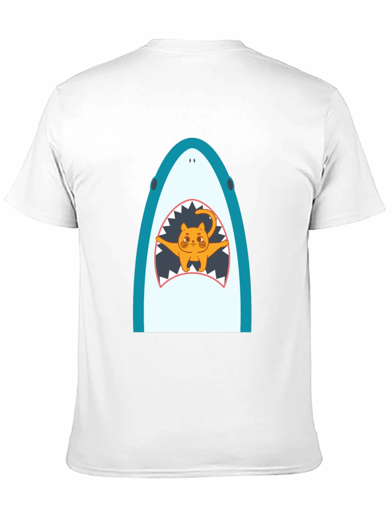 Shark Cat Graphic Tee - Unisex Black T-Shirt