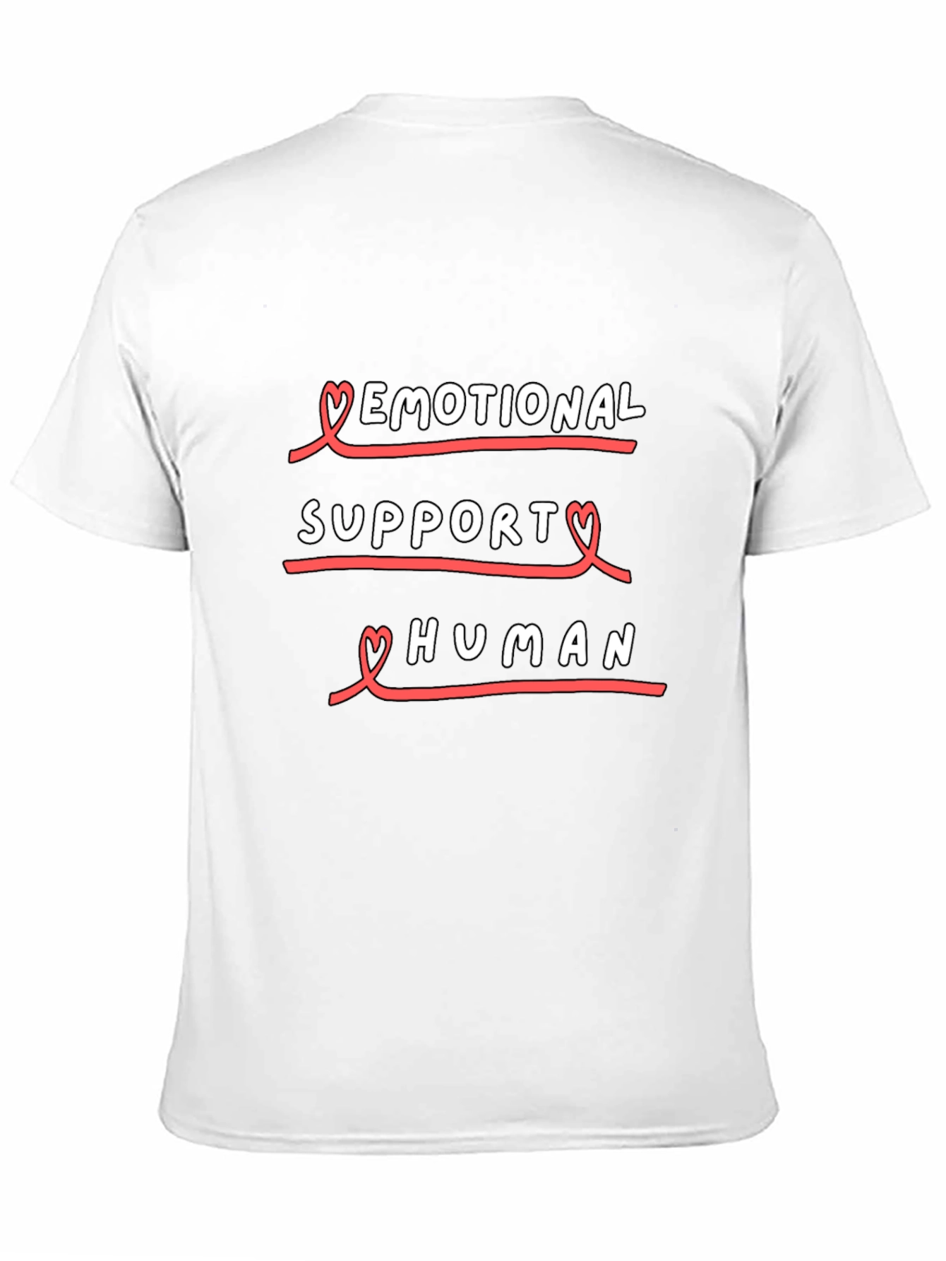 Emotional Support Human Black T-Shirt